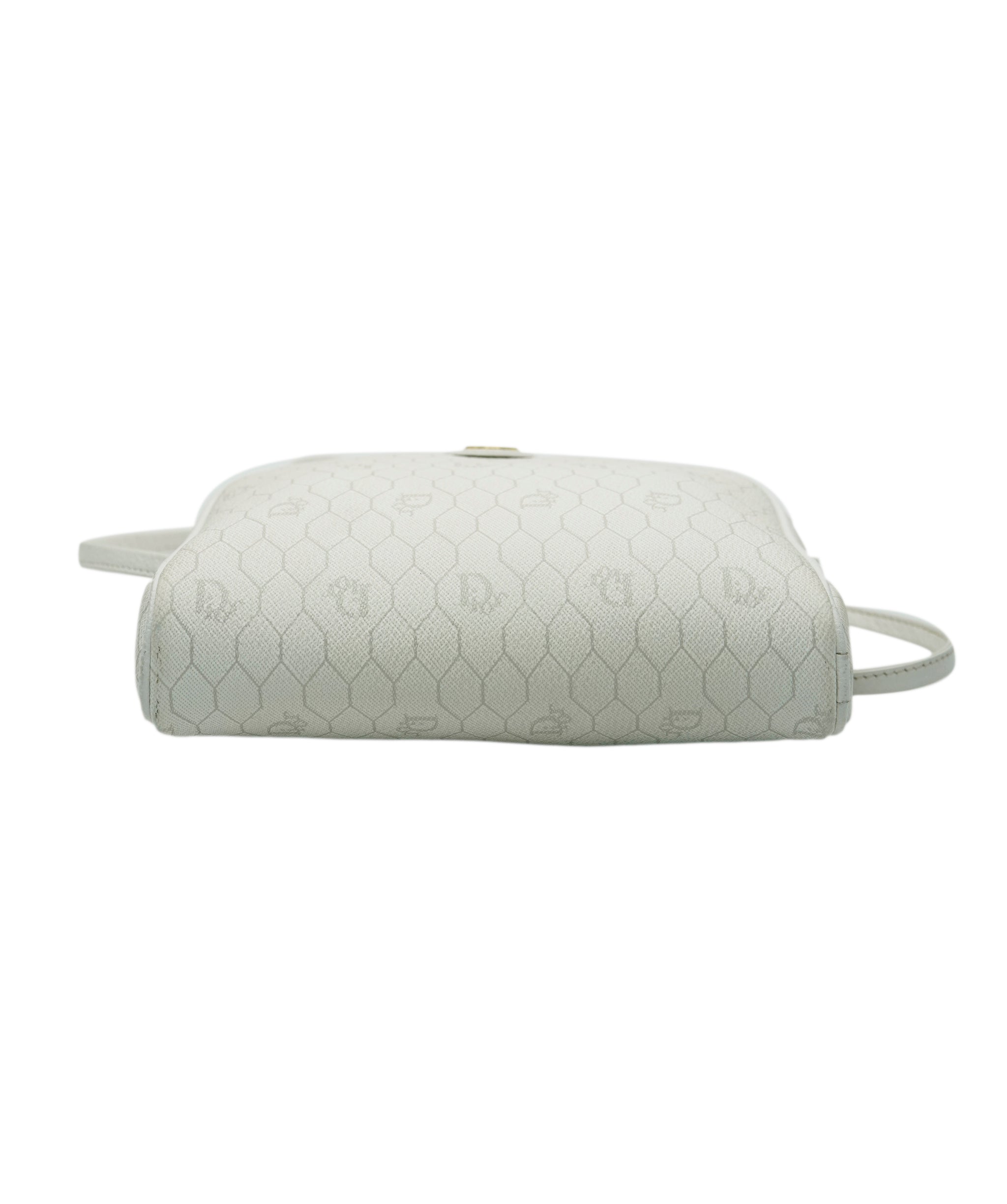 Christian Dior Vintage White Coated Canvas Dome Crossbody  ALL0783