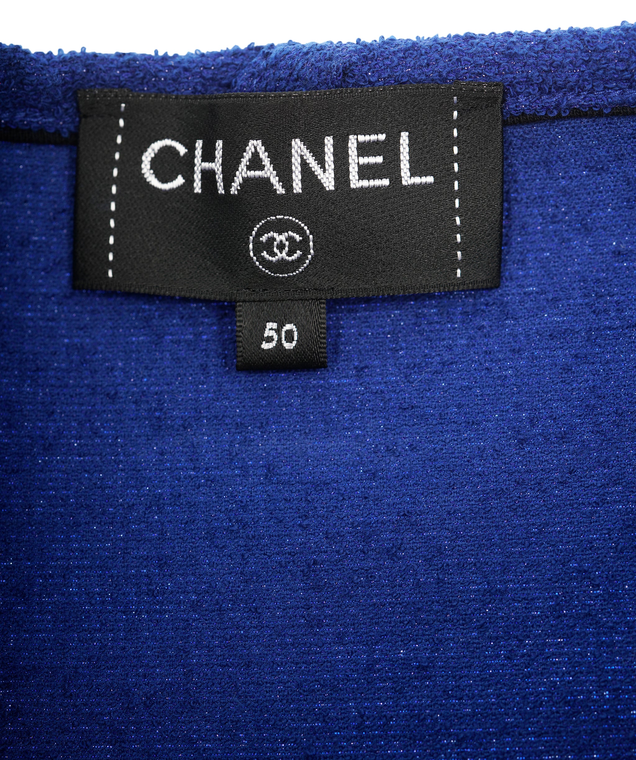 Chanel 19C Blue La Pausa Graphic Logo Top ALL0789