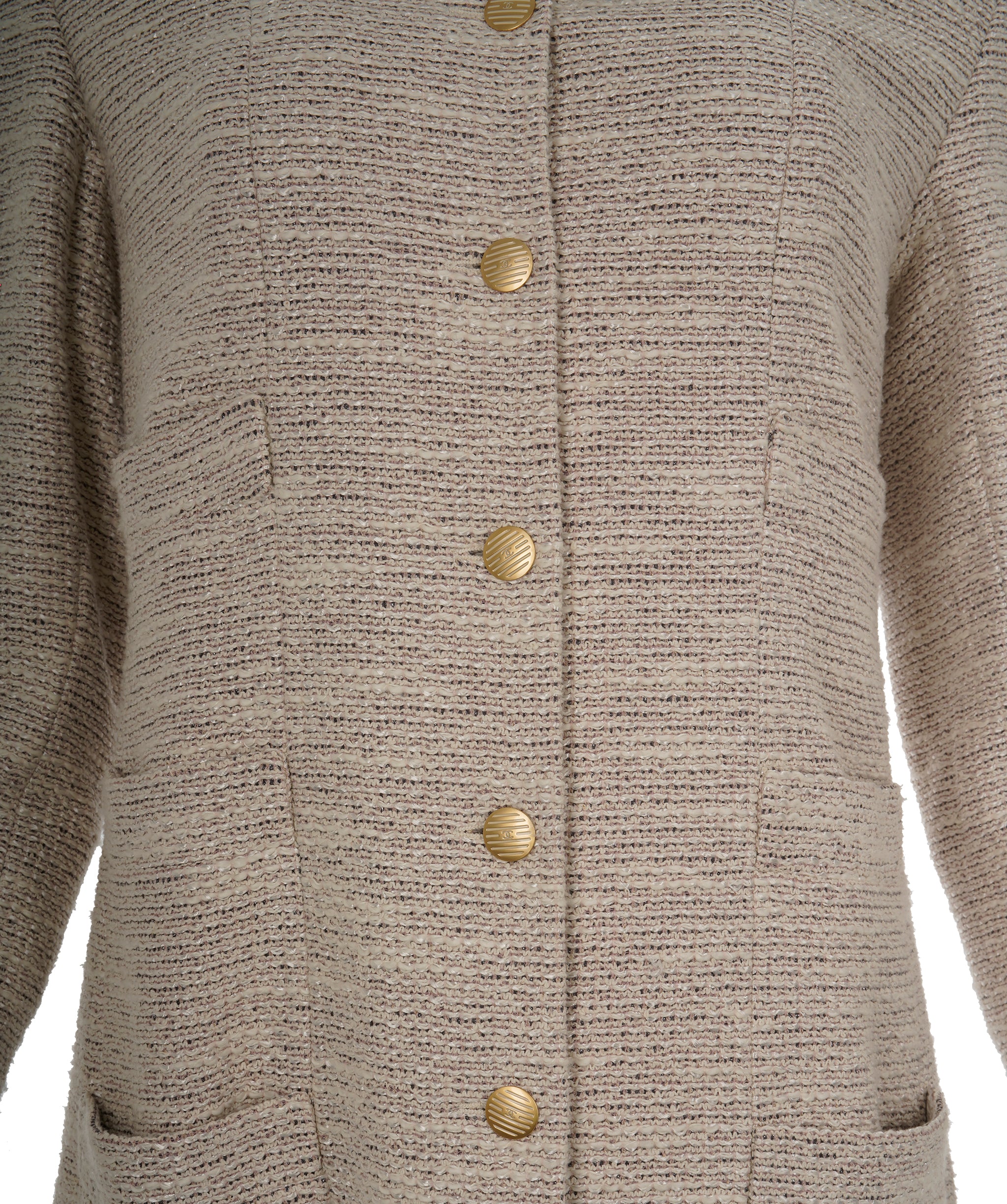 Chanel 02P Metallic Tweed 4-Pocket CC Single Breasted Blazer ALC1829