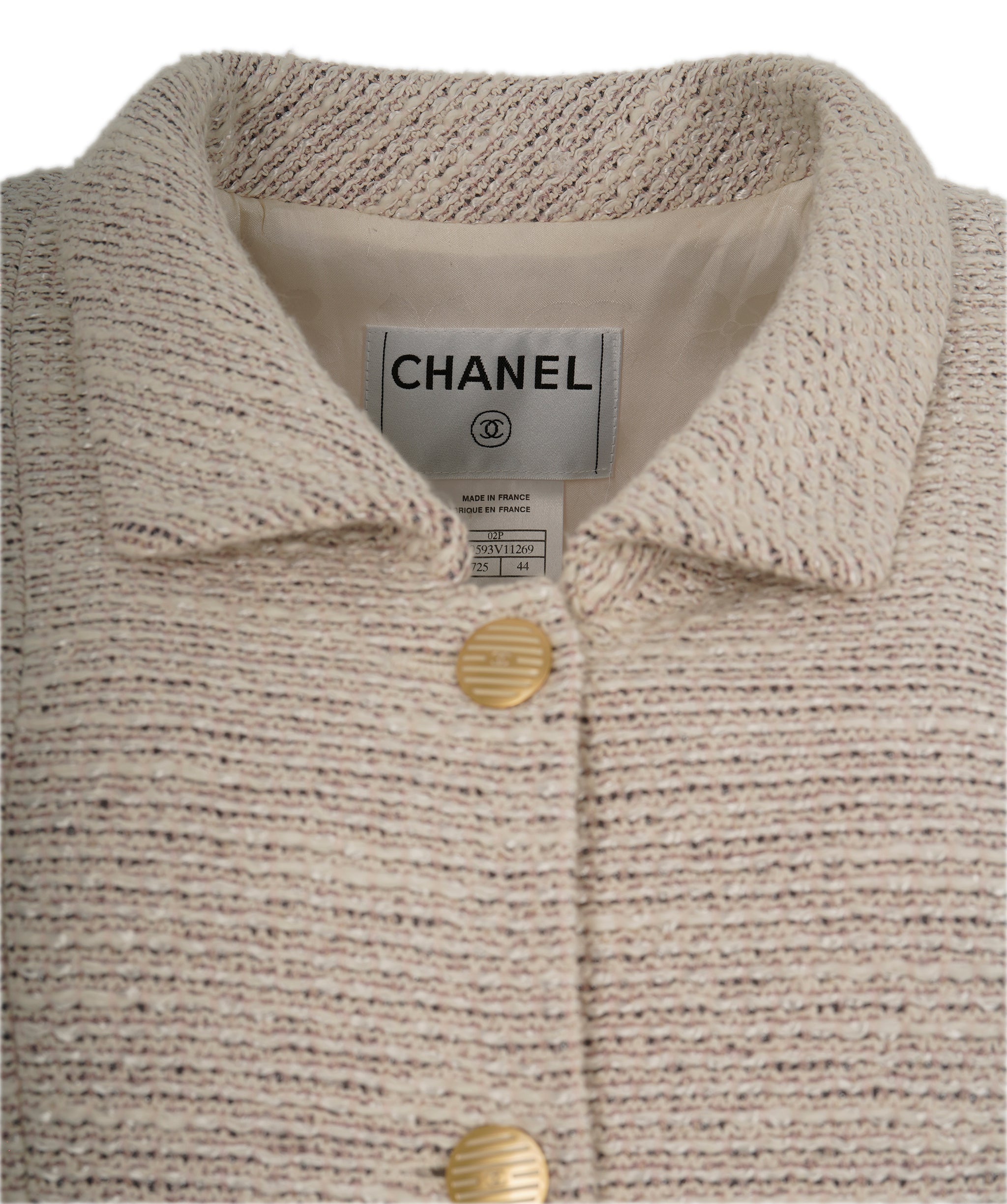 Chanel 02P Metallic Tweed 4-Pocket CC Single Breasted Blazer ALC1829