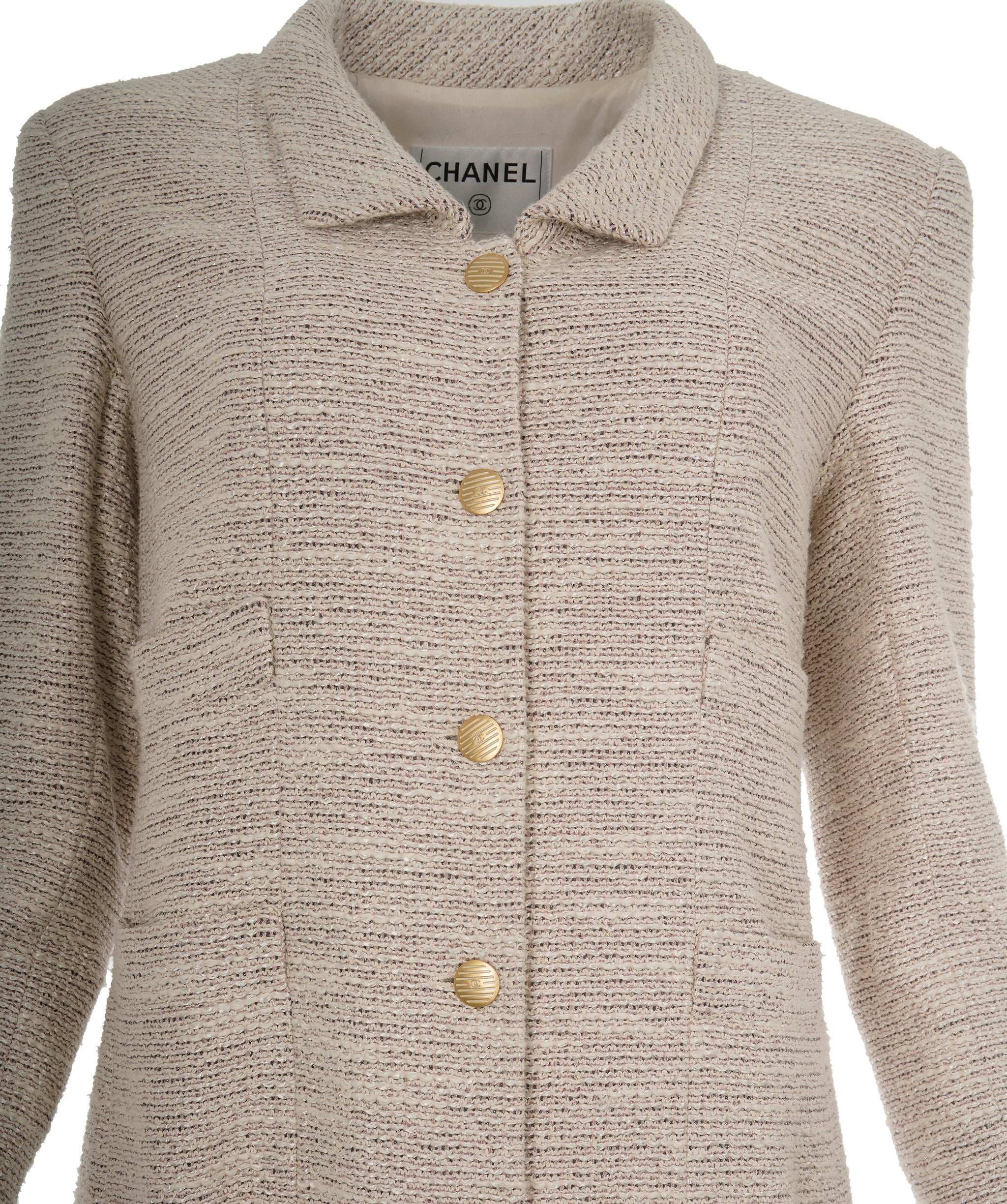 Chanel 02P Metallic Tweed 4-Pocket CC Single Breasted Blazer ALC1829