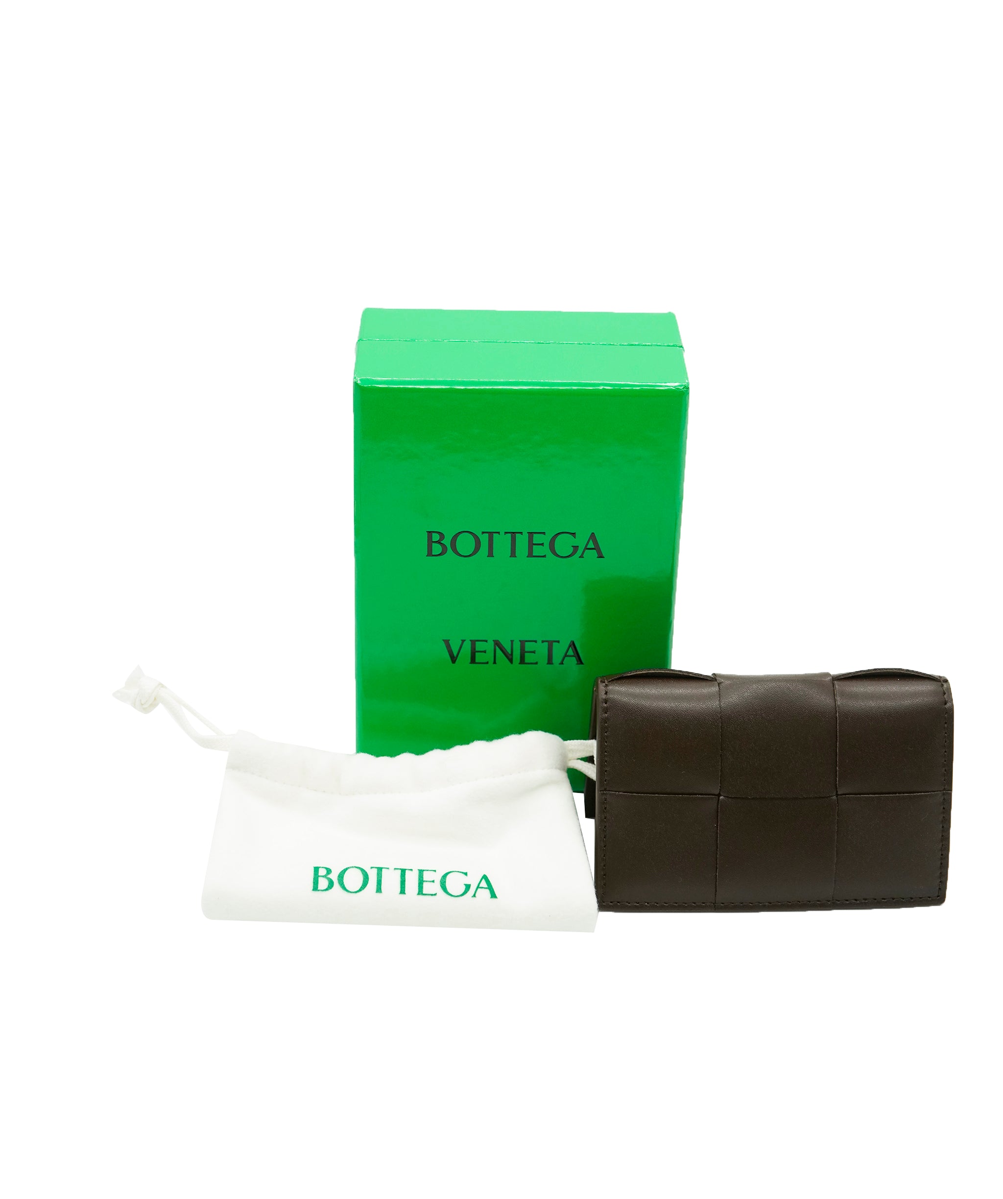 Bottega chocolate brown wallet with GHW  AJL0205