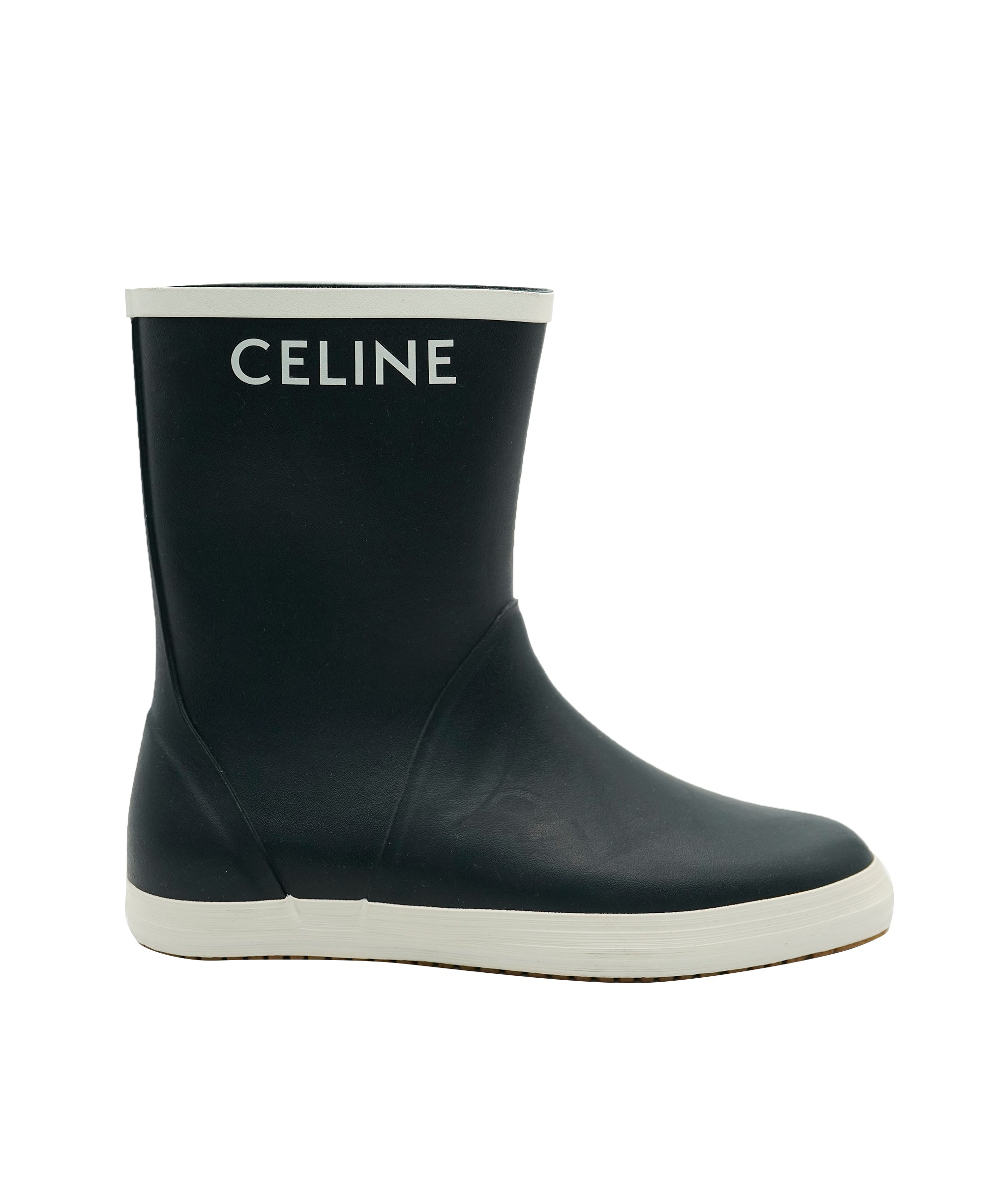 Celine wellington boots size 40 navy and white  AJL0201