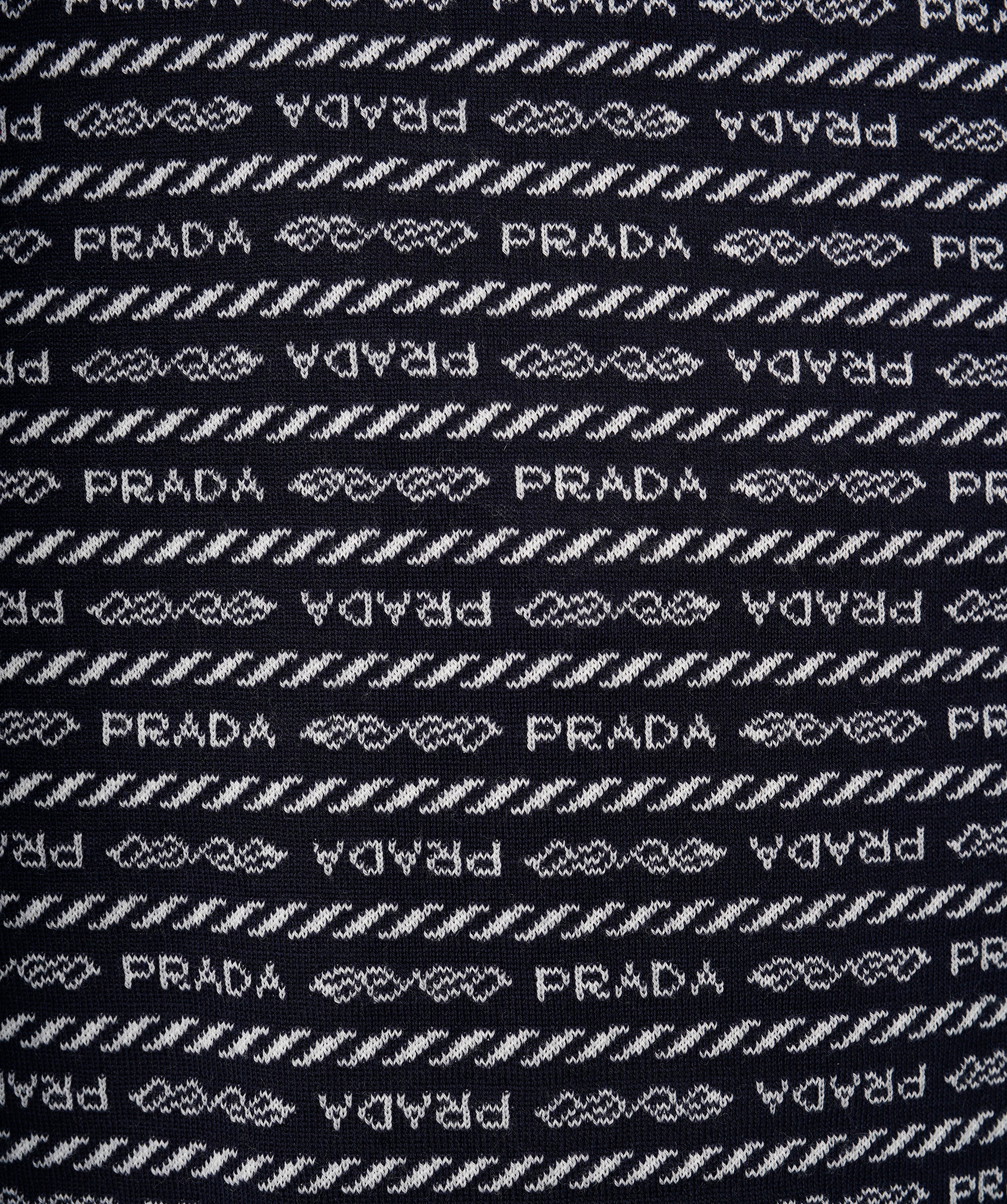 Prada logo navy turtleneck top  AJL0210