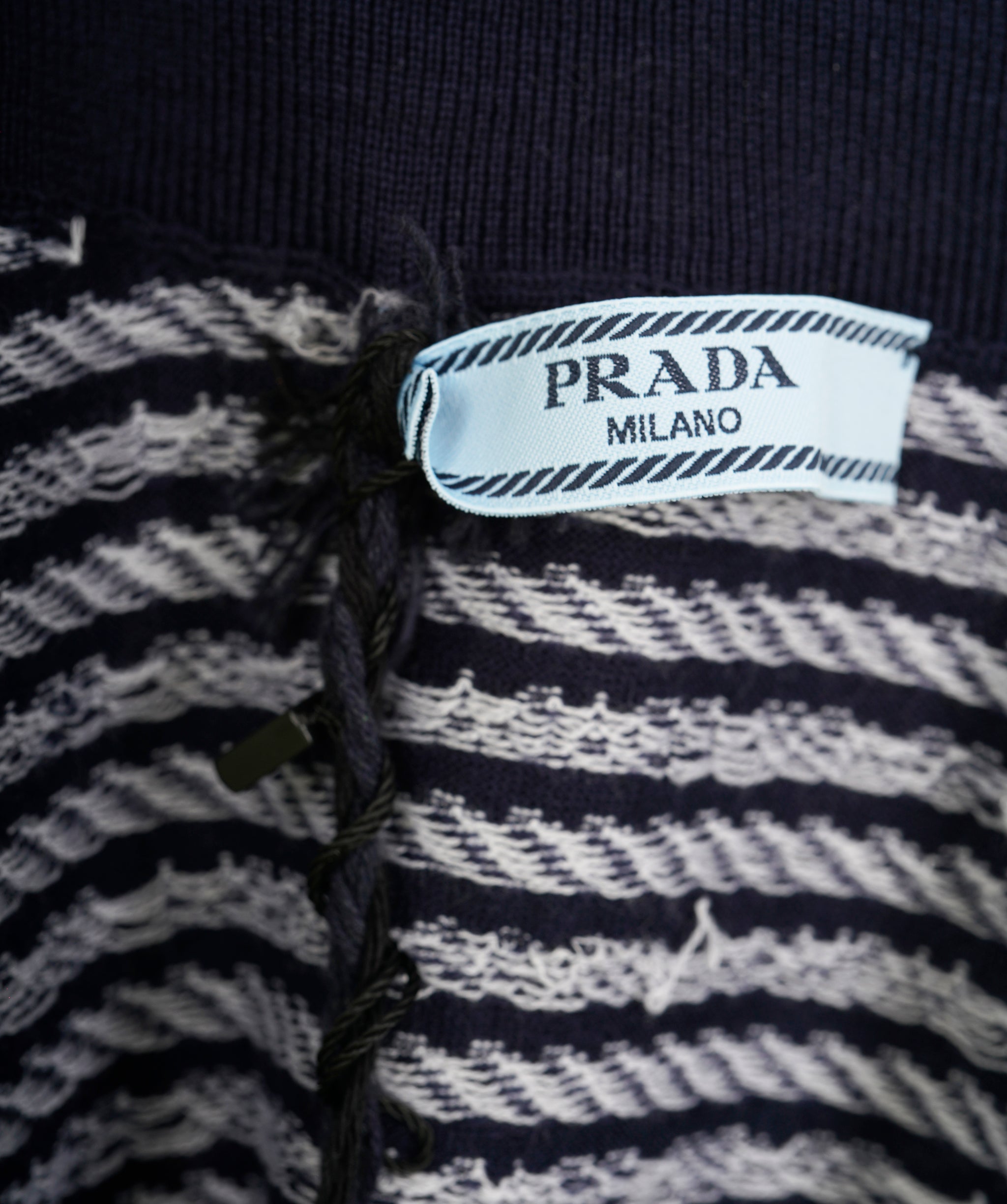 Prada logo navy turtleneck top  AJL0210