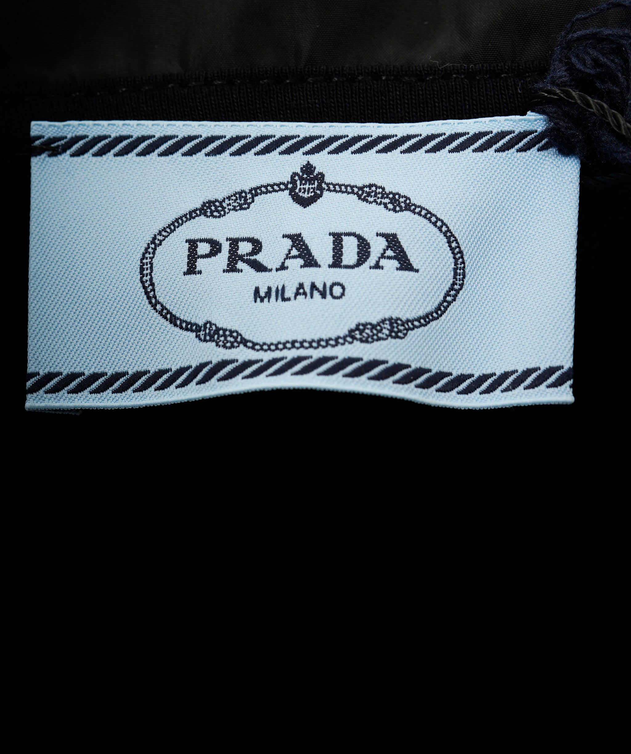 Prada black cotton & nylon hoodie with triangle logo AJL0211