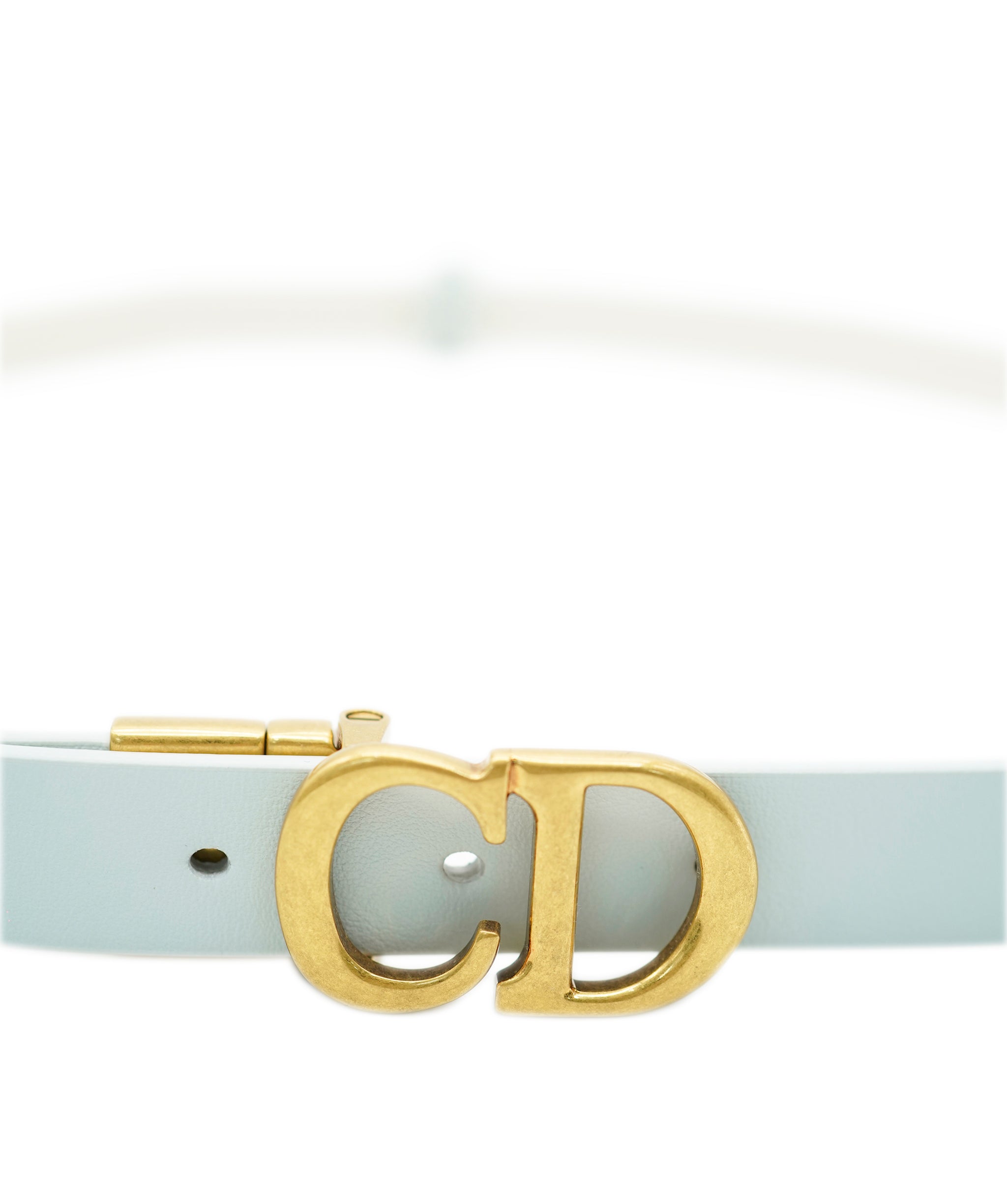 Dior pale blue leather belt  AJL0218