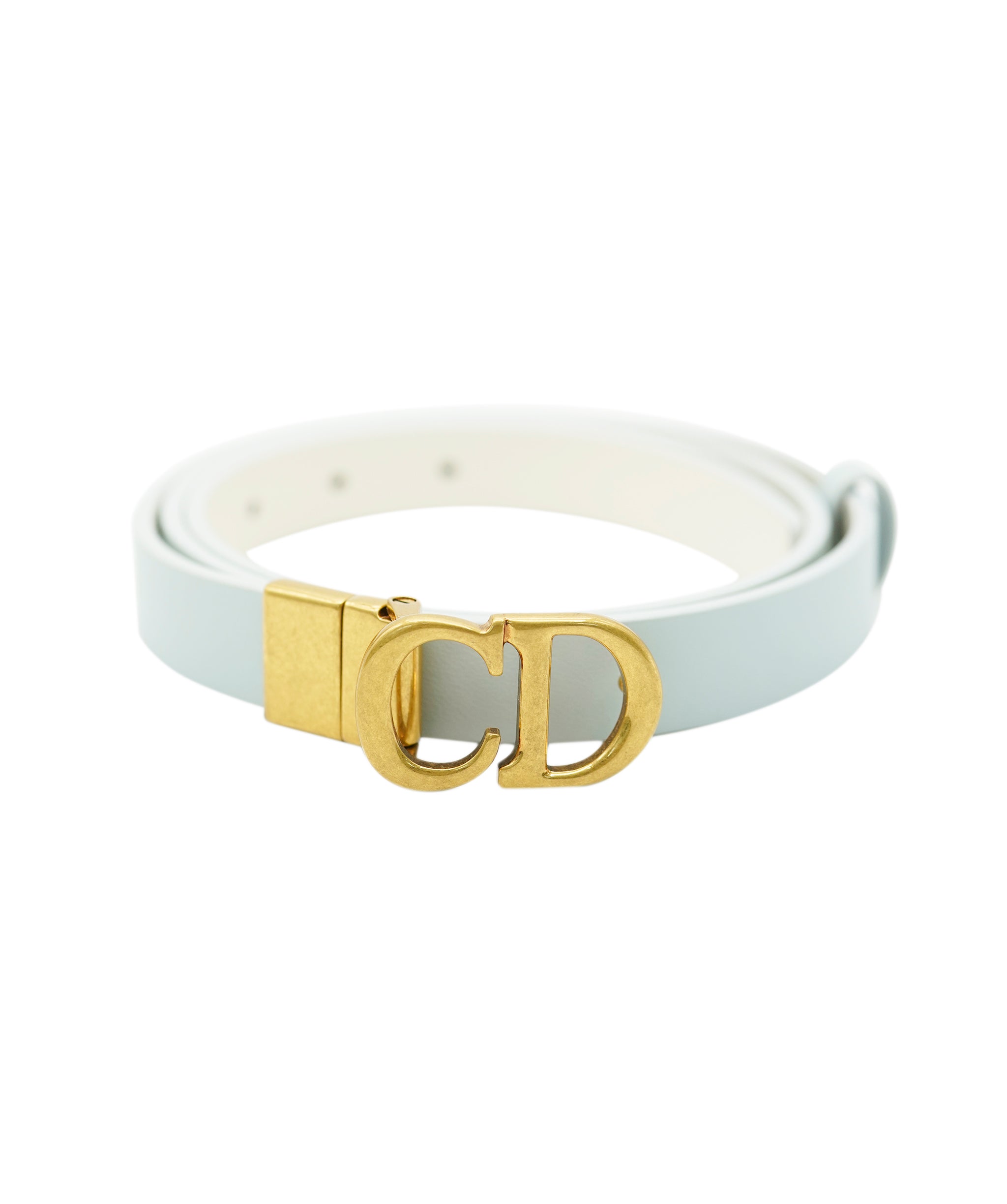 Dior pale blue leather belt  AJL0218