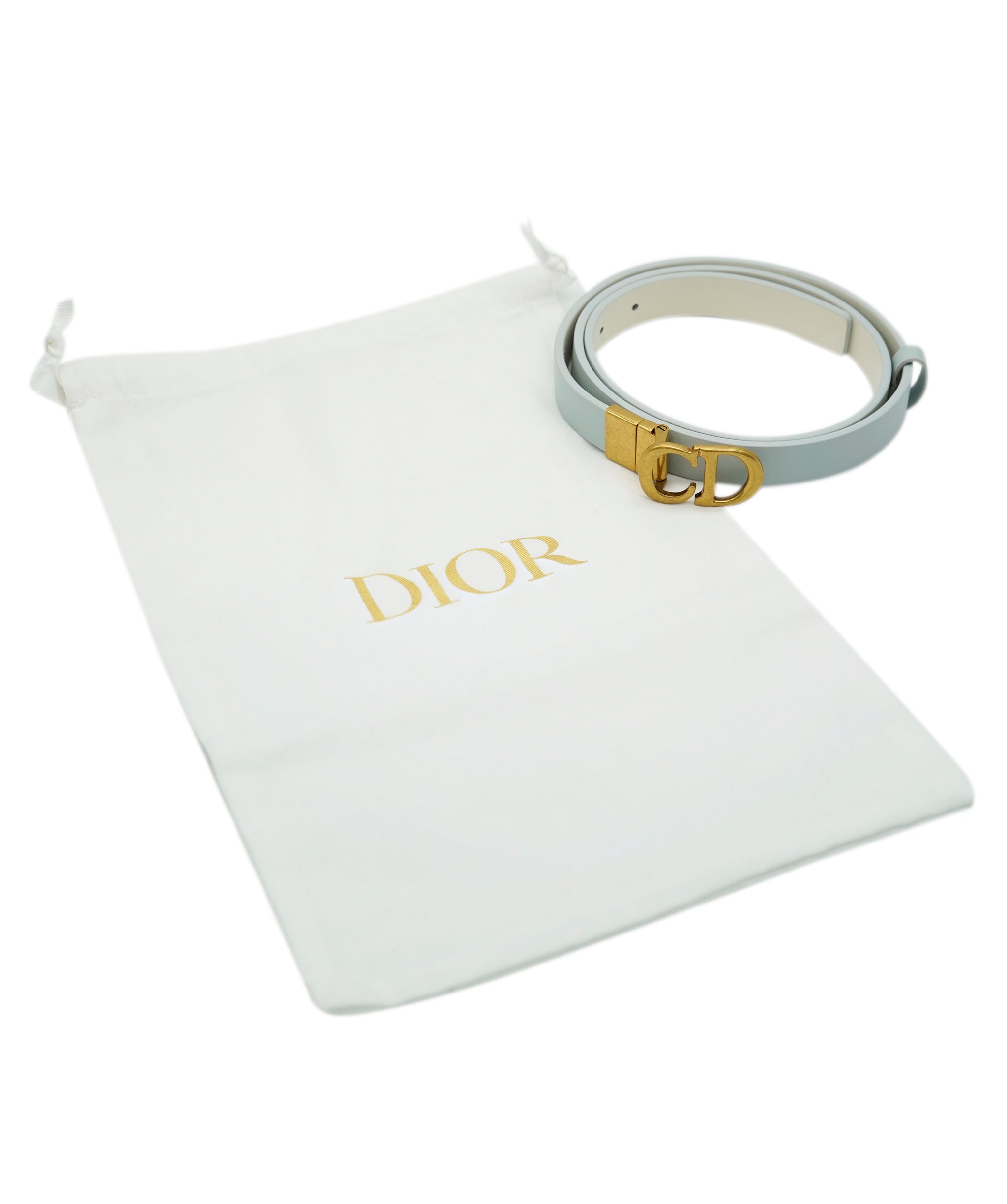 Dior pale blue leather belt  AJL0218