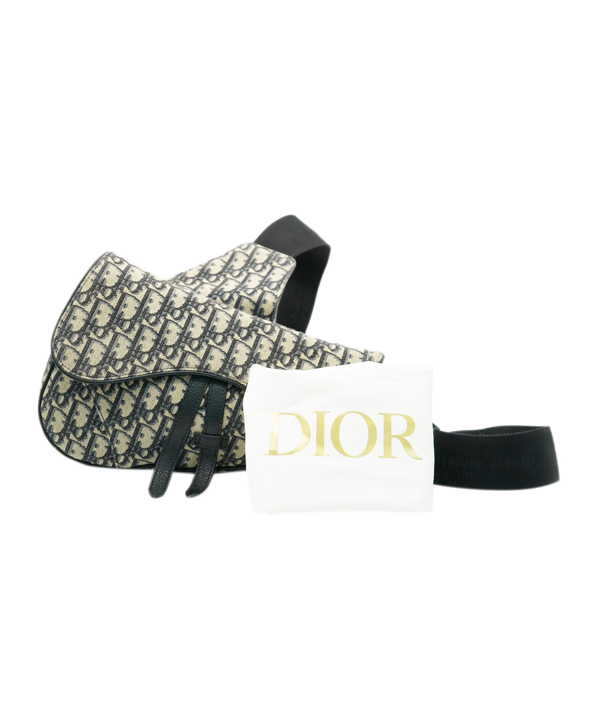 Dior navy monogram saddle bum bag - AJC0788