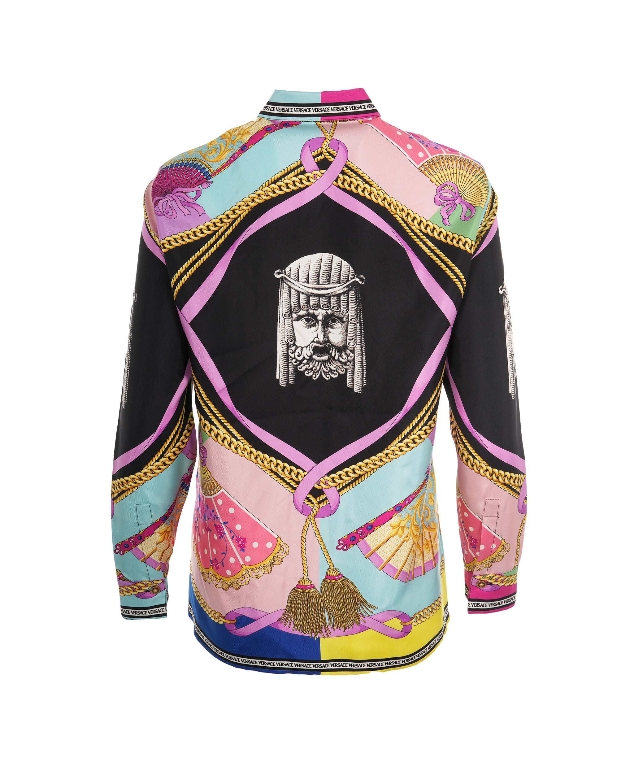 Versace Multicolour Silk Iconic Baroque Shirt ABC1007