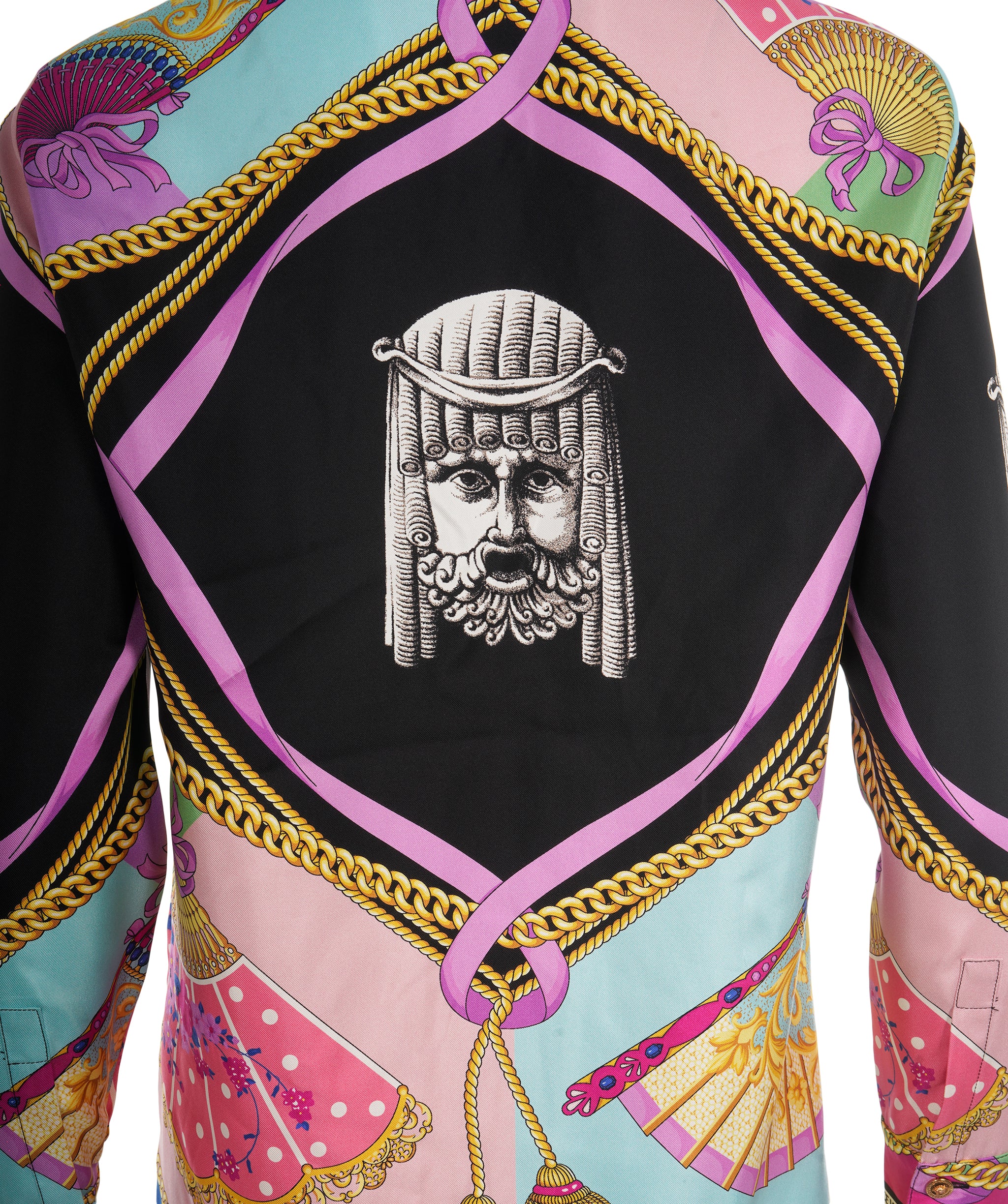 Versace Multicolour Silk Iconic Baroque Shirt ABC1007