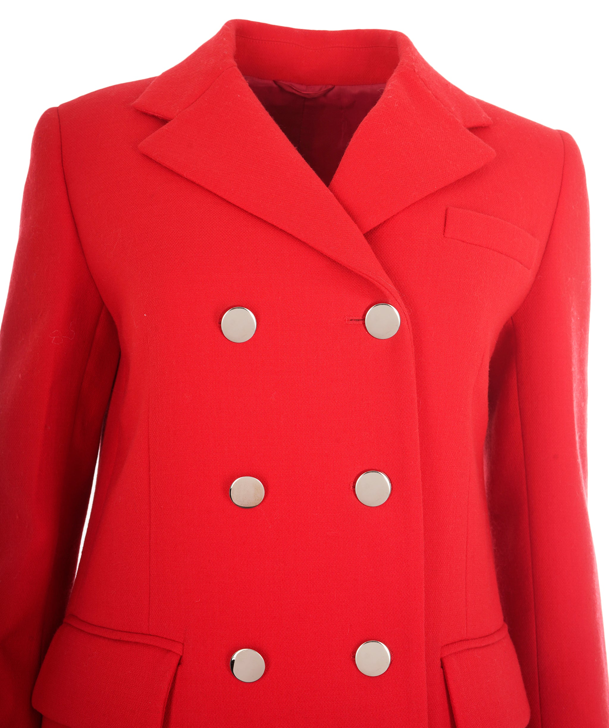 Prada Red Wool Double Breasted Jacket ALC1846