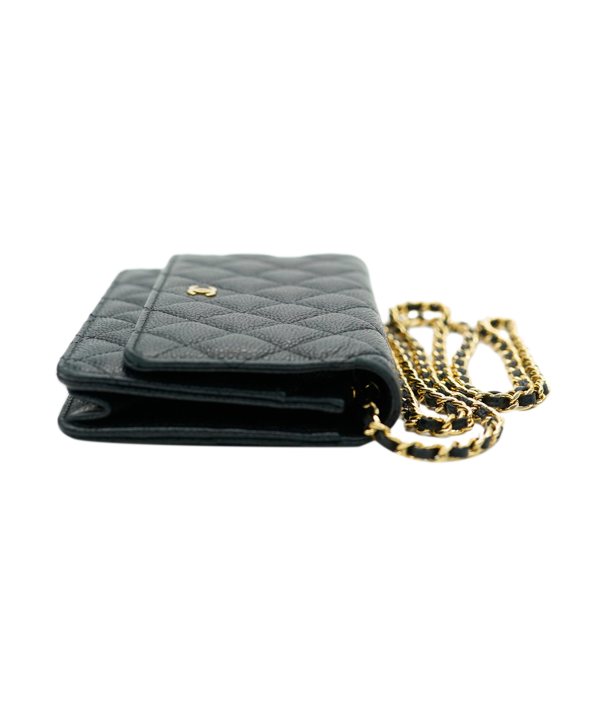 Chanel Caviar Wallet on Chain with Gold Hardware  ALL0825