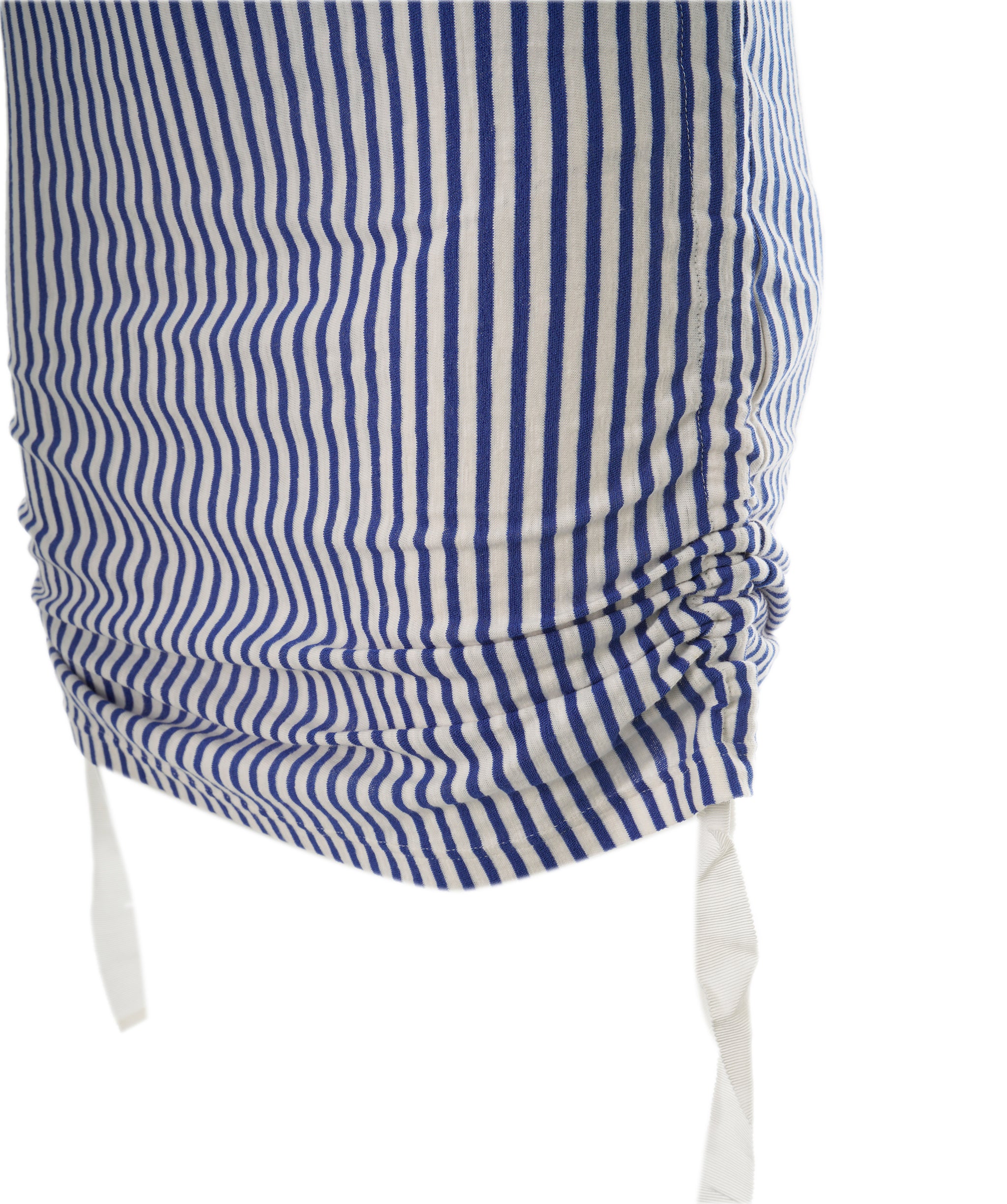 Chanel 19C La Pausa Blue Striped CC Rushed T-Shirt Dress ALC1858