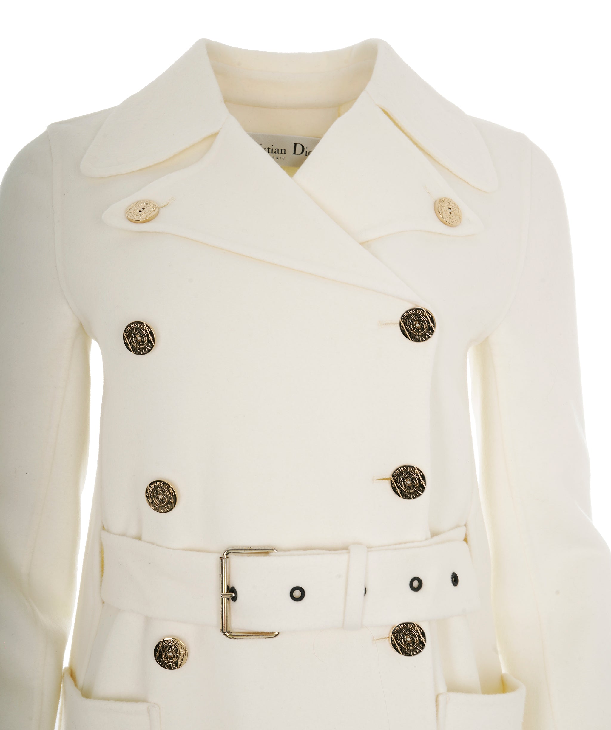 Christian Dior 2023 White Wool Double Breasted Tailored Coat*RRP £6000* ALC1838