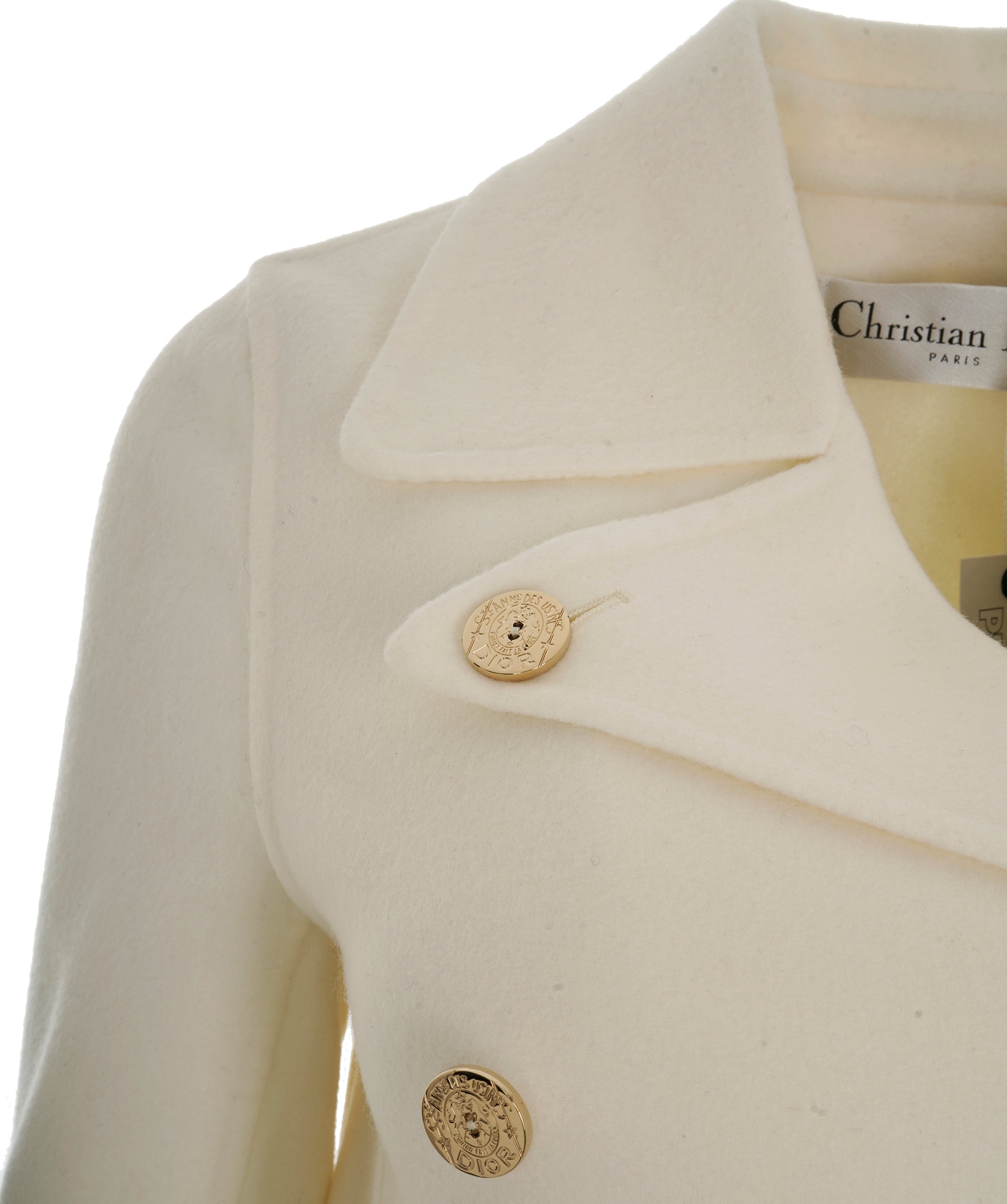 Christian Dior 2023 White Wool Double Breasted Tailored Coat*RRP £6000* ALC1838