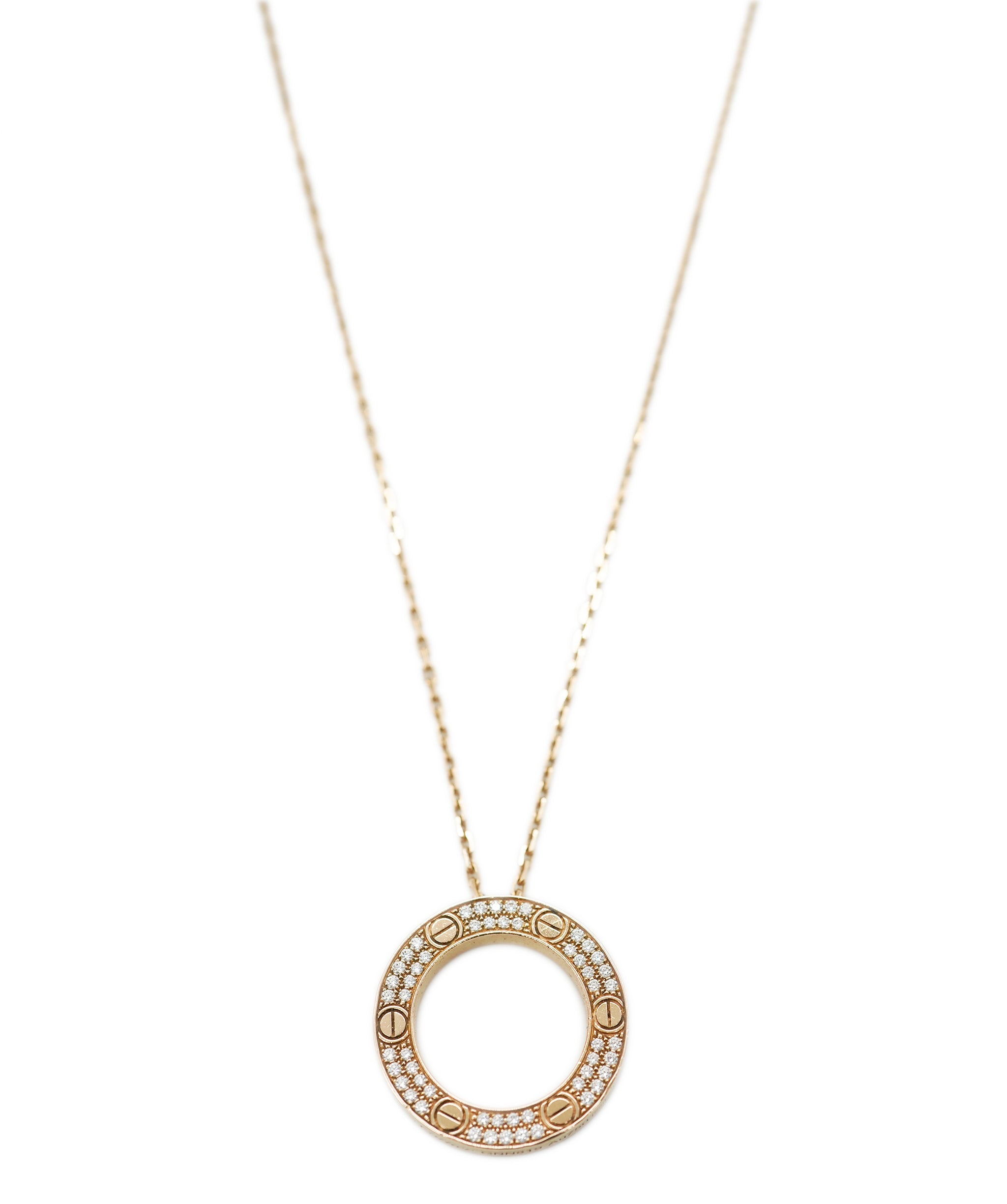 Cartier love necklace with diamonds RG - AJC0700