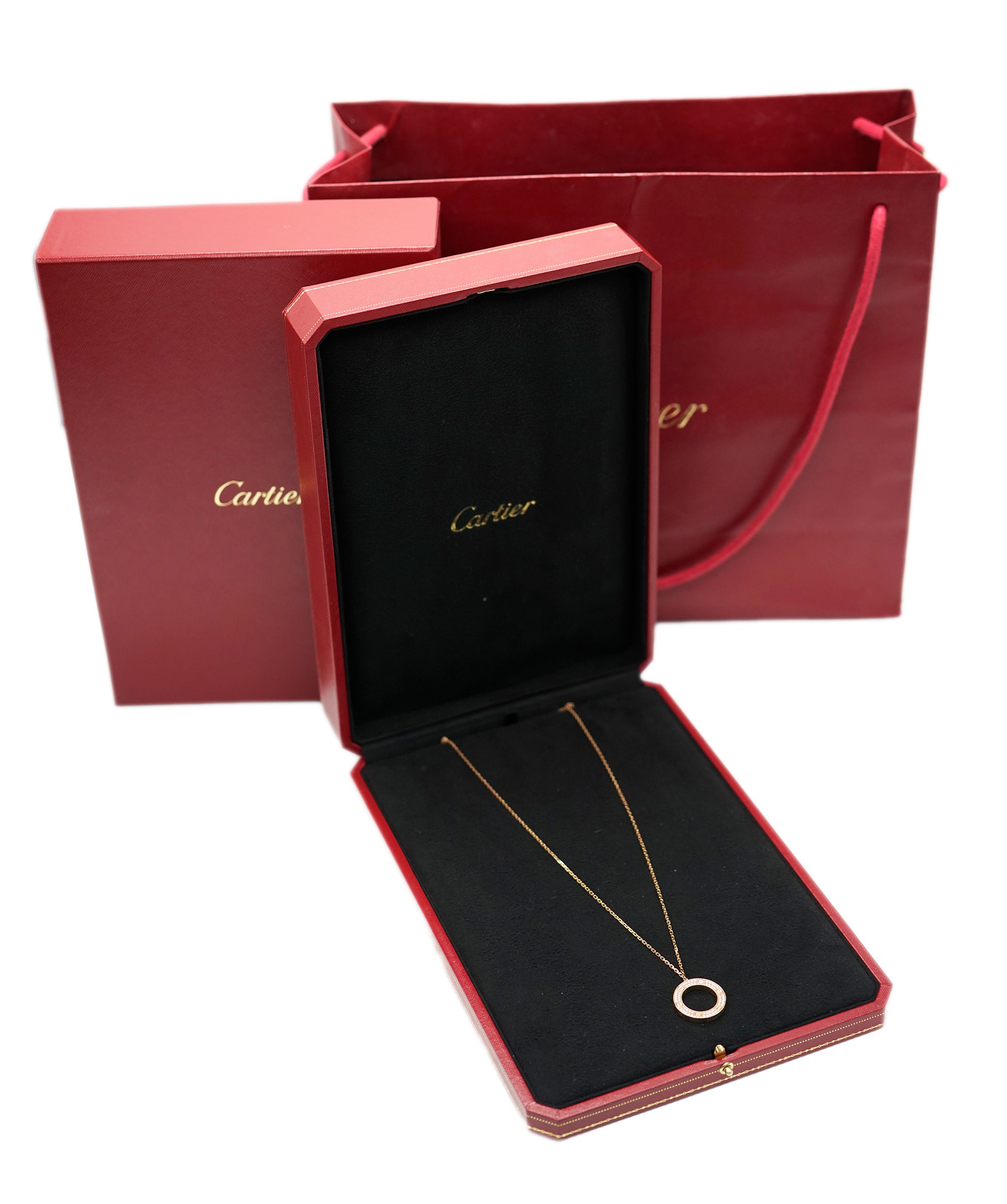 Cartier love necklace with diamonds RG - AJC0700