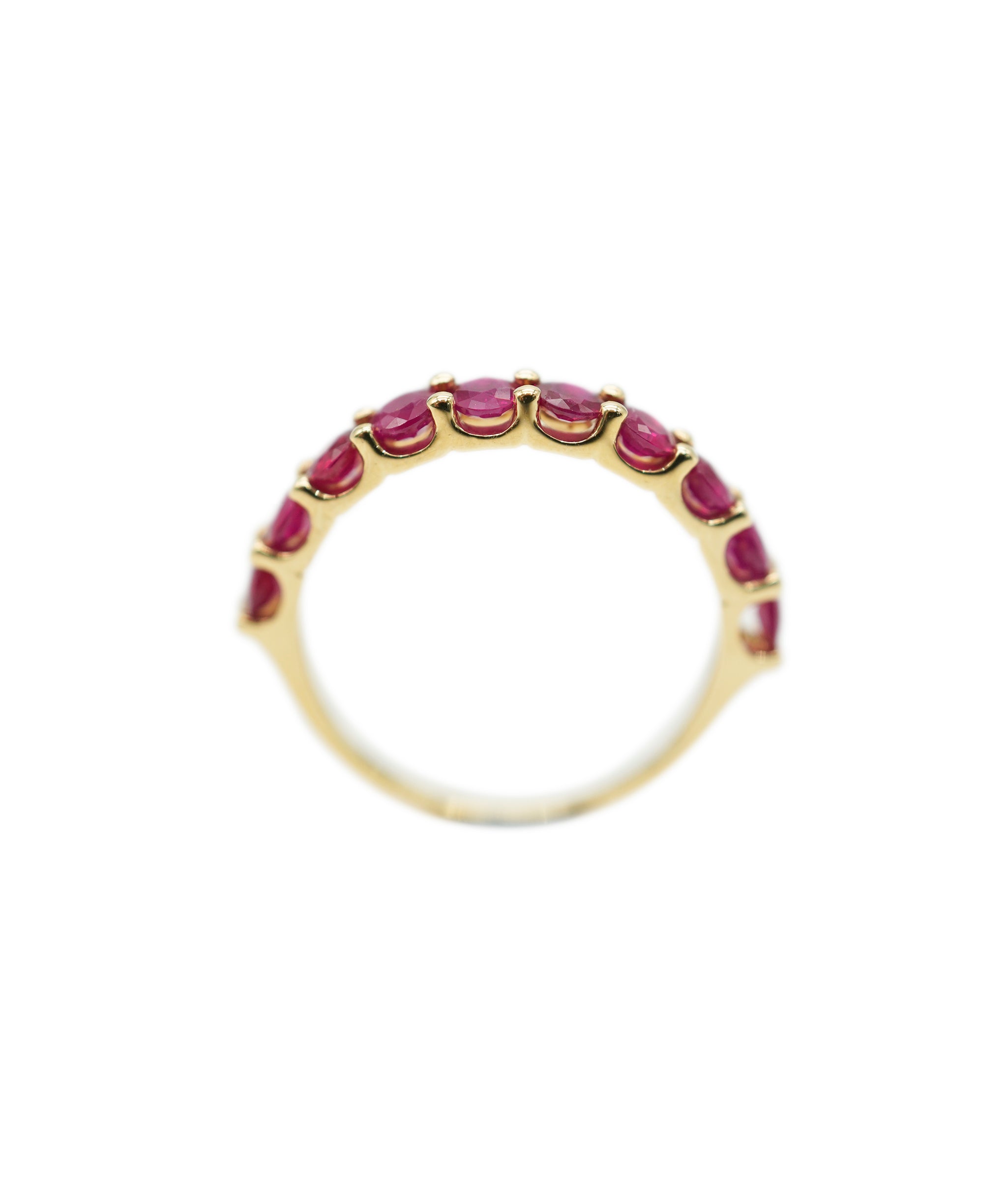 Ruby RDF Half Eternity Ring YG DXBV0018