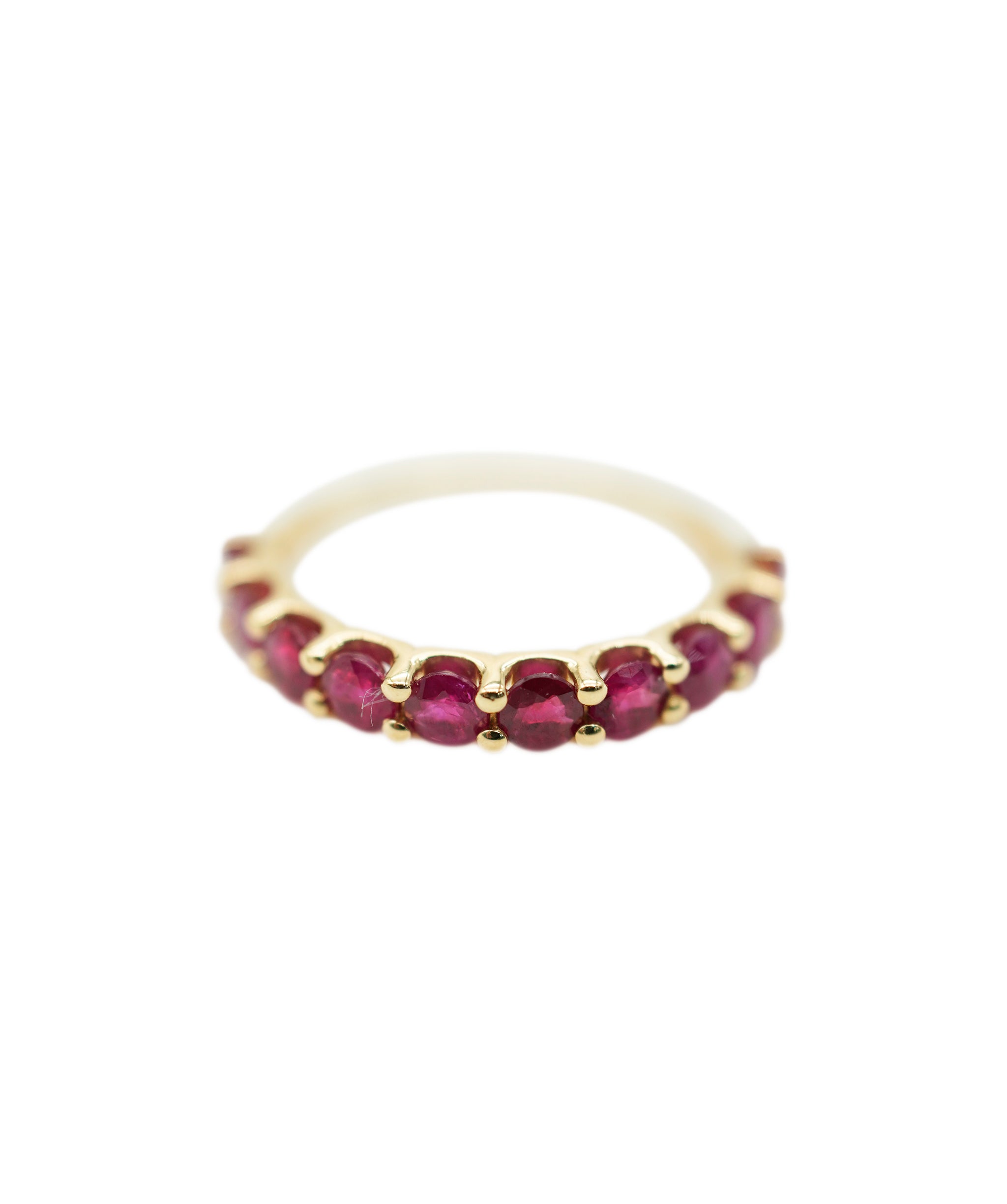 Ruby RDF Half Eternity Ring YG DXBV0018