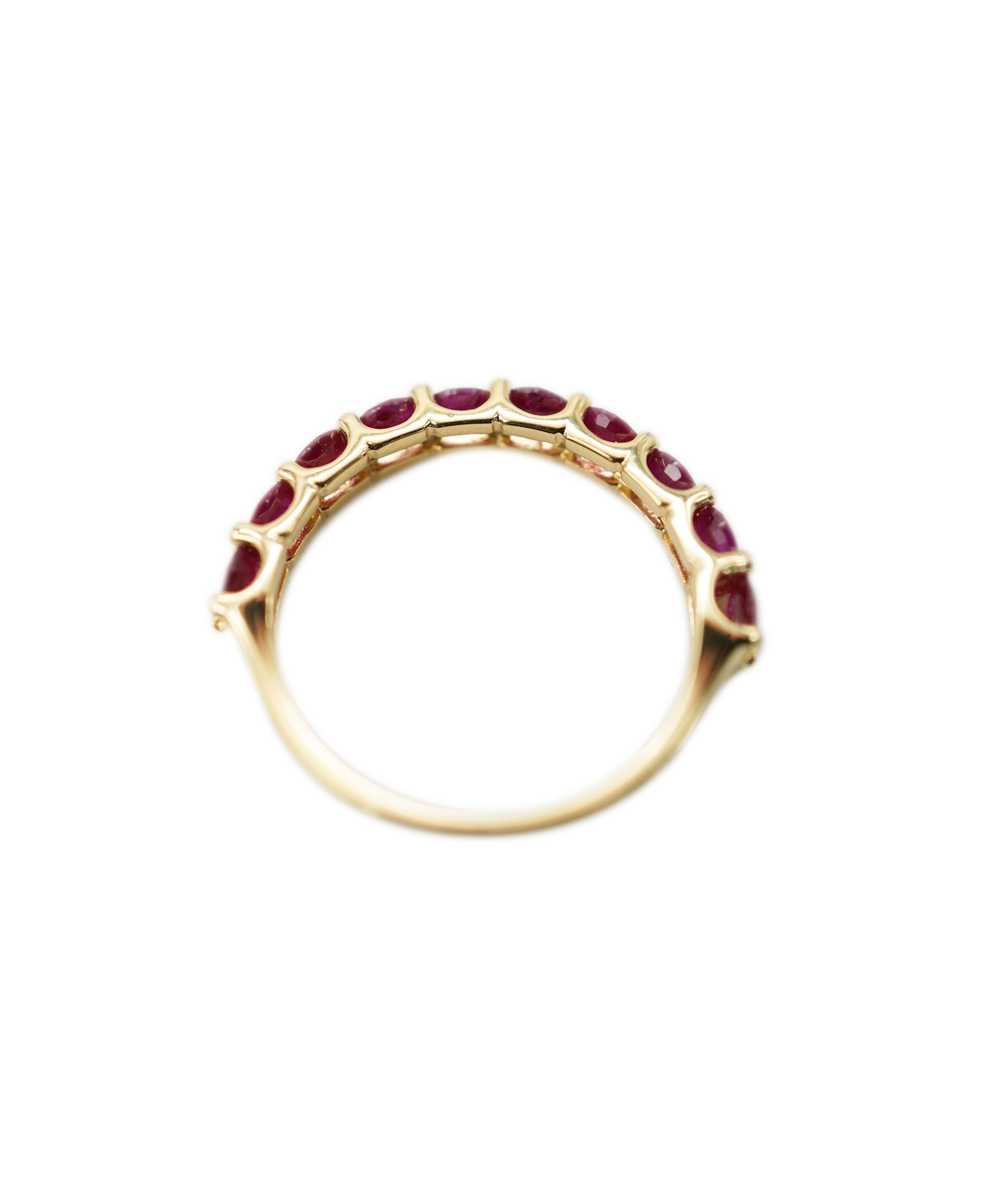 Ruby RDF Half Eternity Ring YG DXBV0018