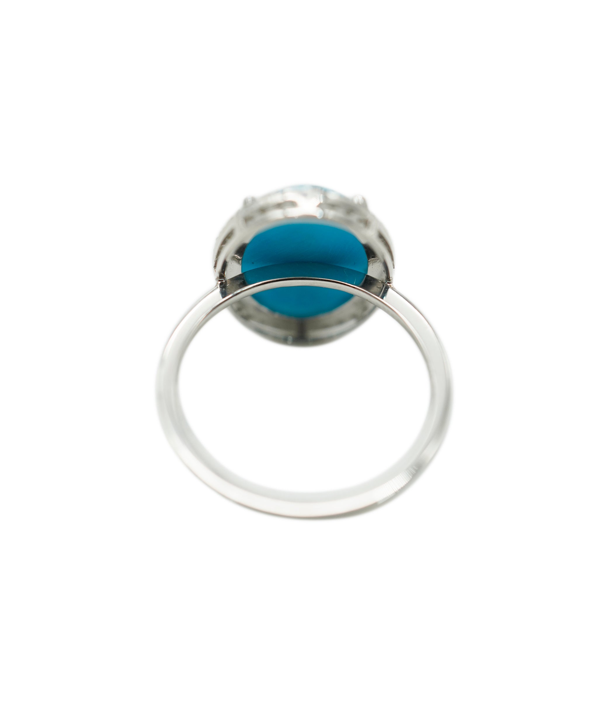 Turquoise OV Dia Ring WG DXBV0013