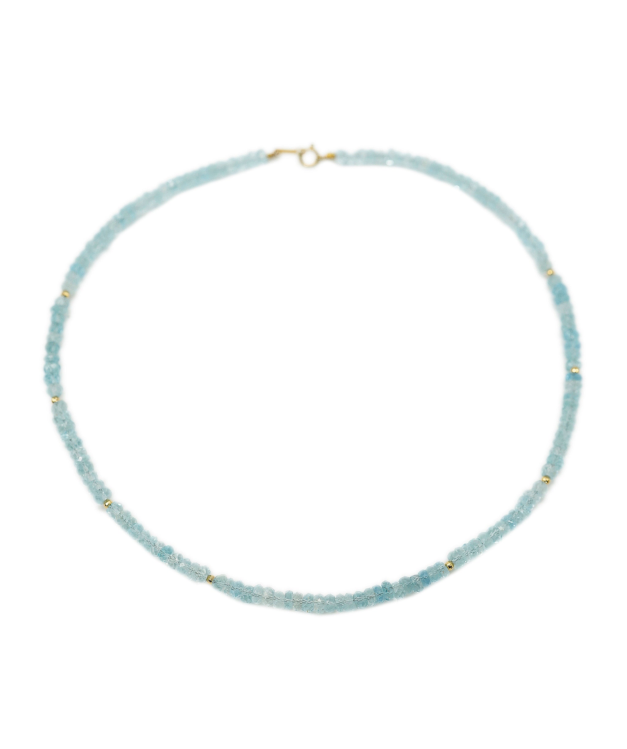 Santa Maria Aquamarine Beads Necklace YG DXBV0028