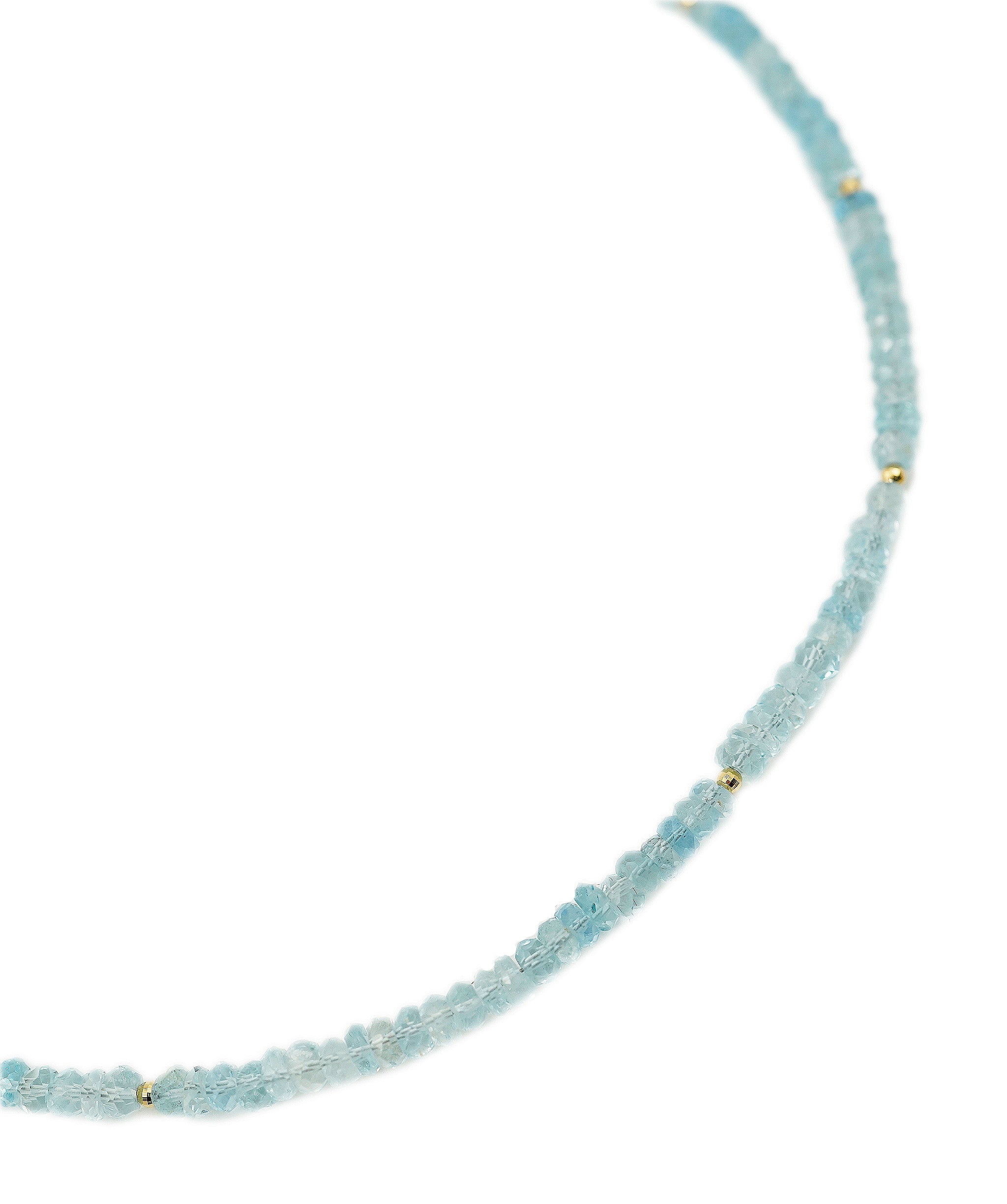 Santa Maria Aquamarine Beads Necklace YG DXBV0028