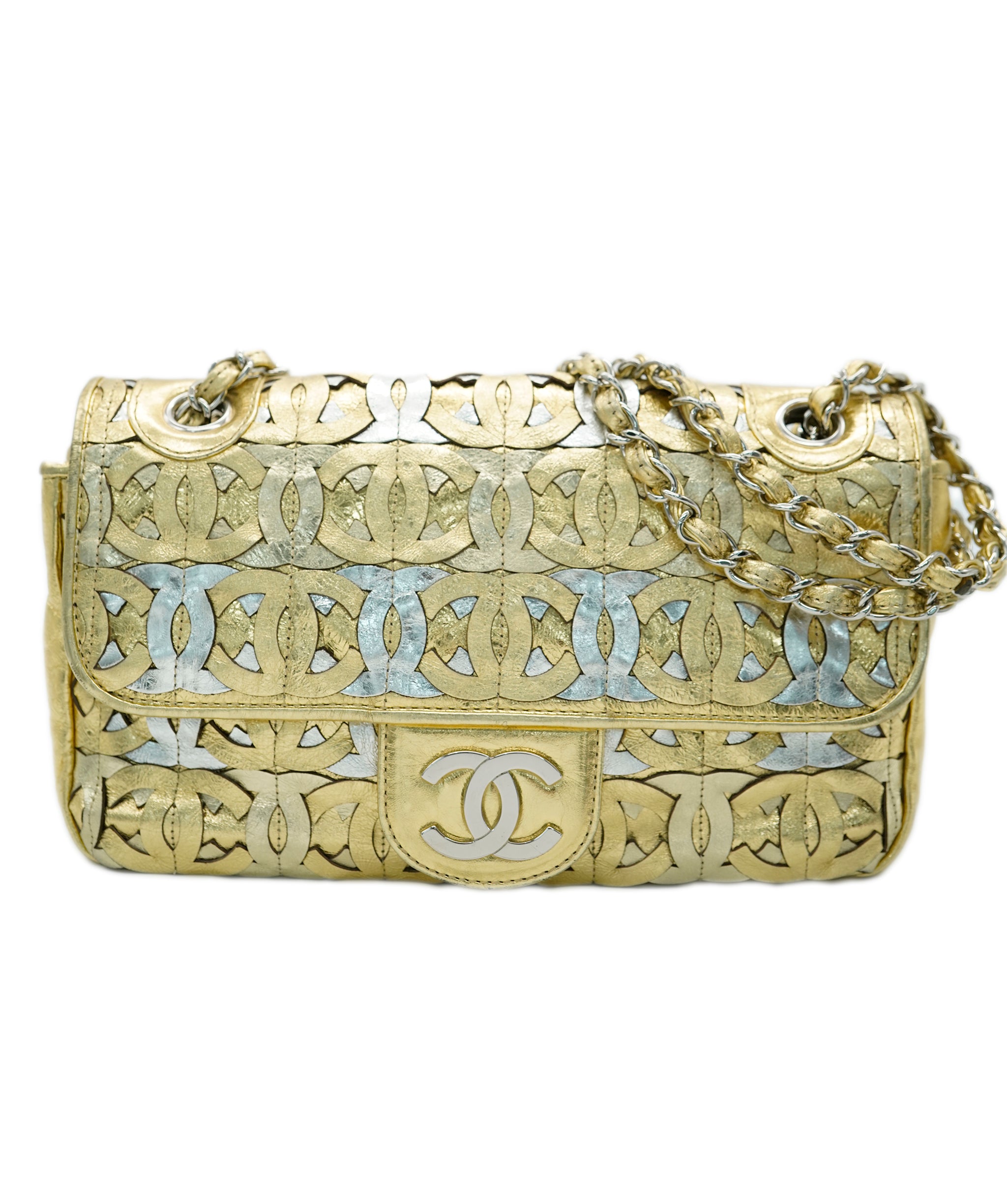 Chanel gold CC single flap bag - comes with dustbag - AJC0718