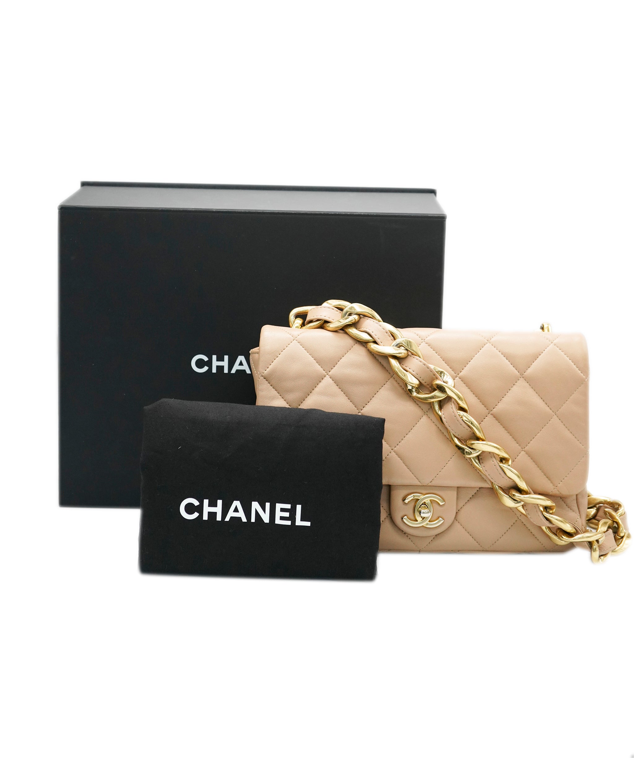 Chanel beige shoulder bag - comes full set  - AJC0720