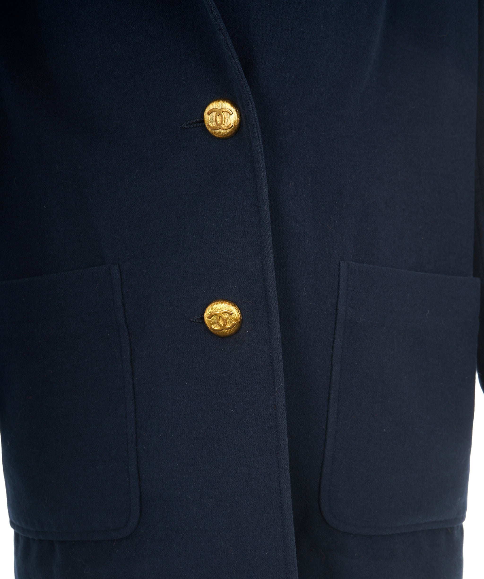 Chanel 93C navy cashmere jacket size 38  - AJC0711