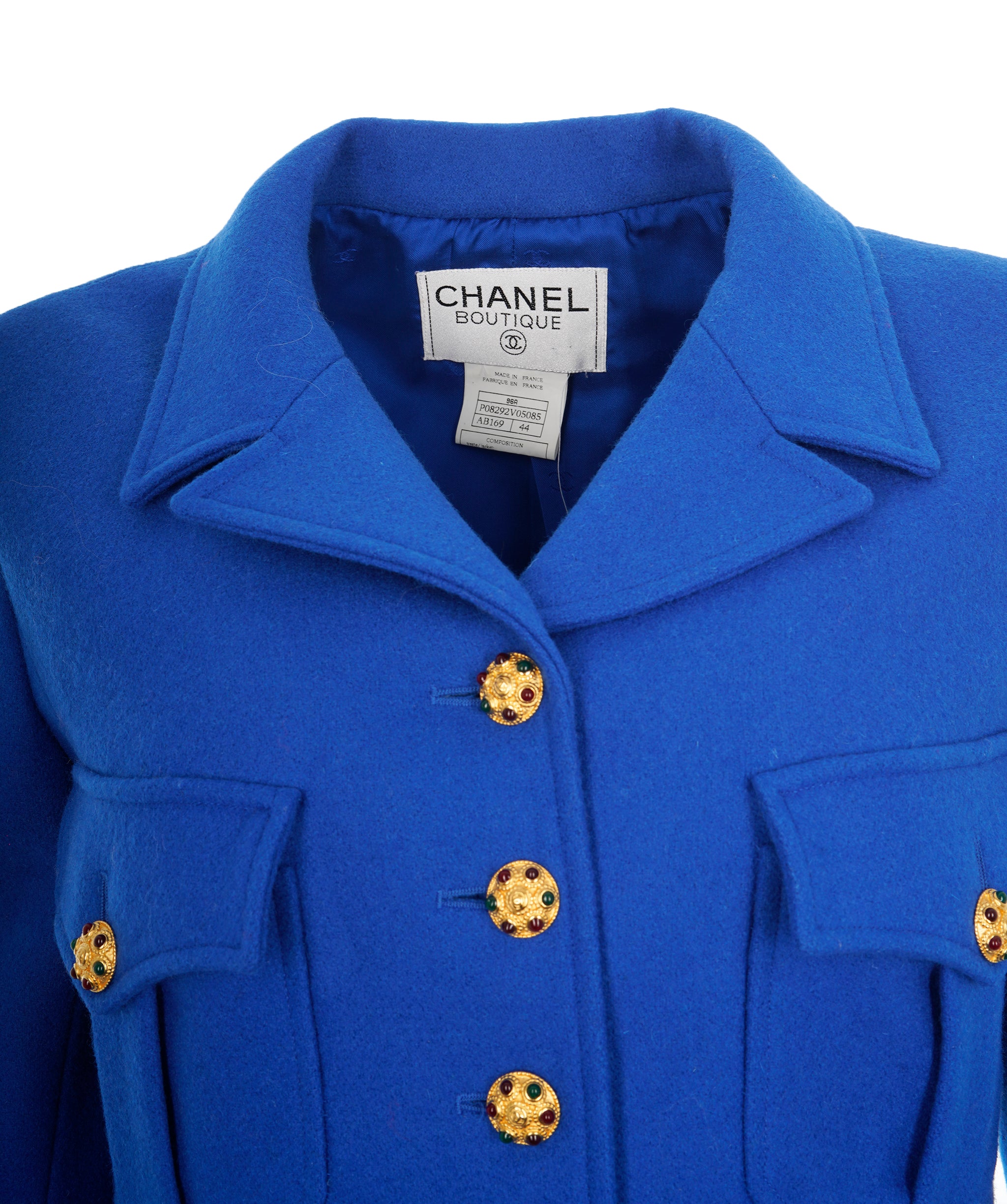 Chanel 1996 Autumn runway blue gripoix blazer  - AJC0714