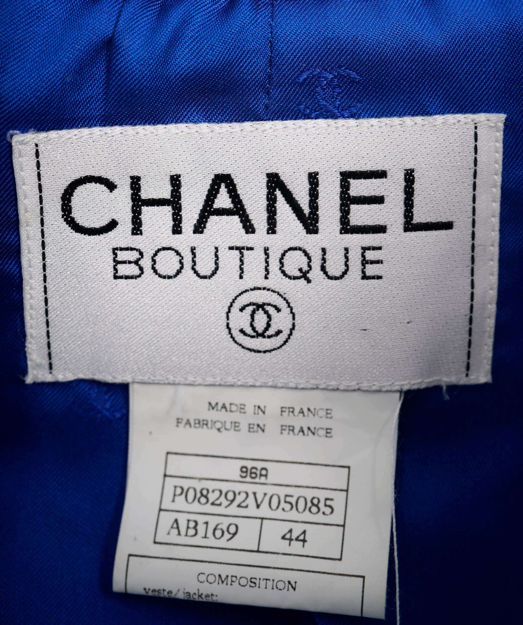 Chanel 1996 Autumn runway blue gripoix blazer  - AJC0714