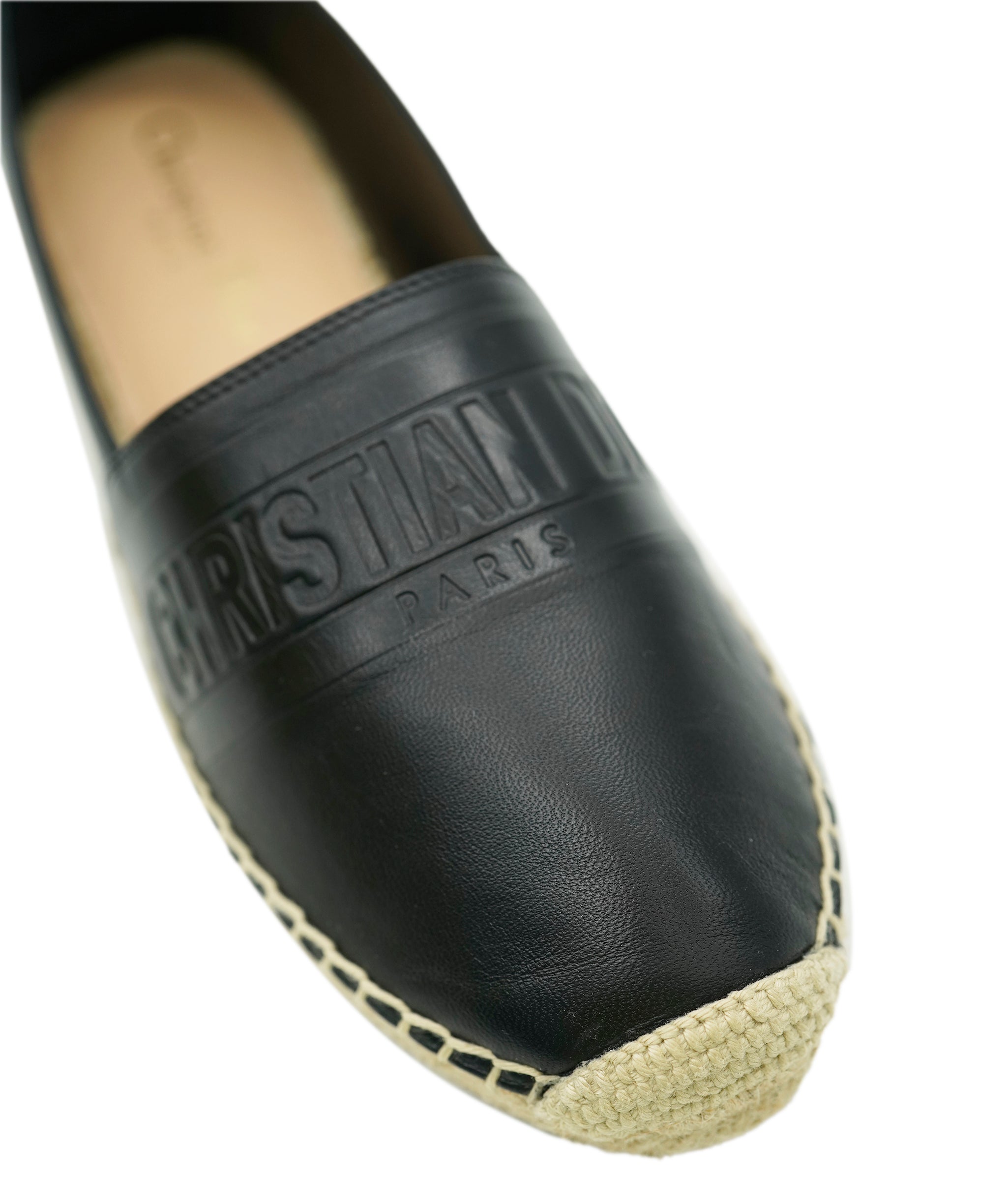 Dior Black leather espadrilles size 37 AVC2135