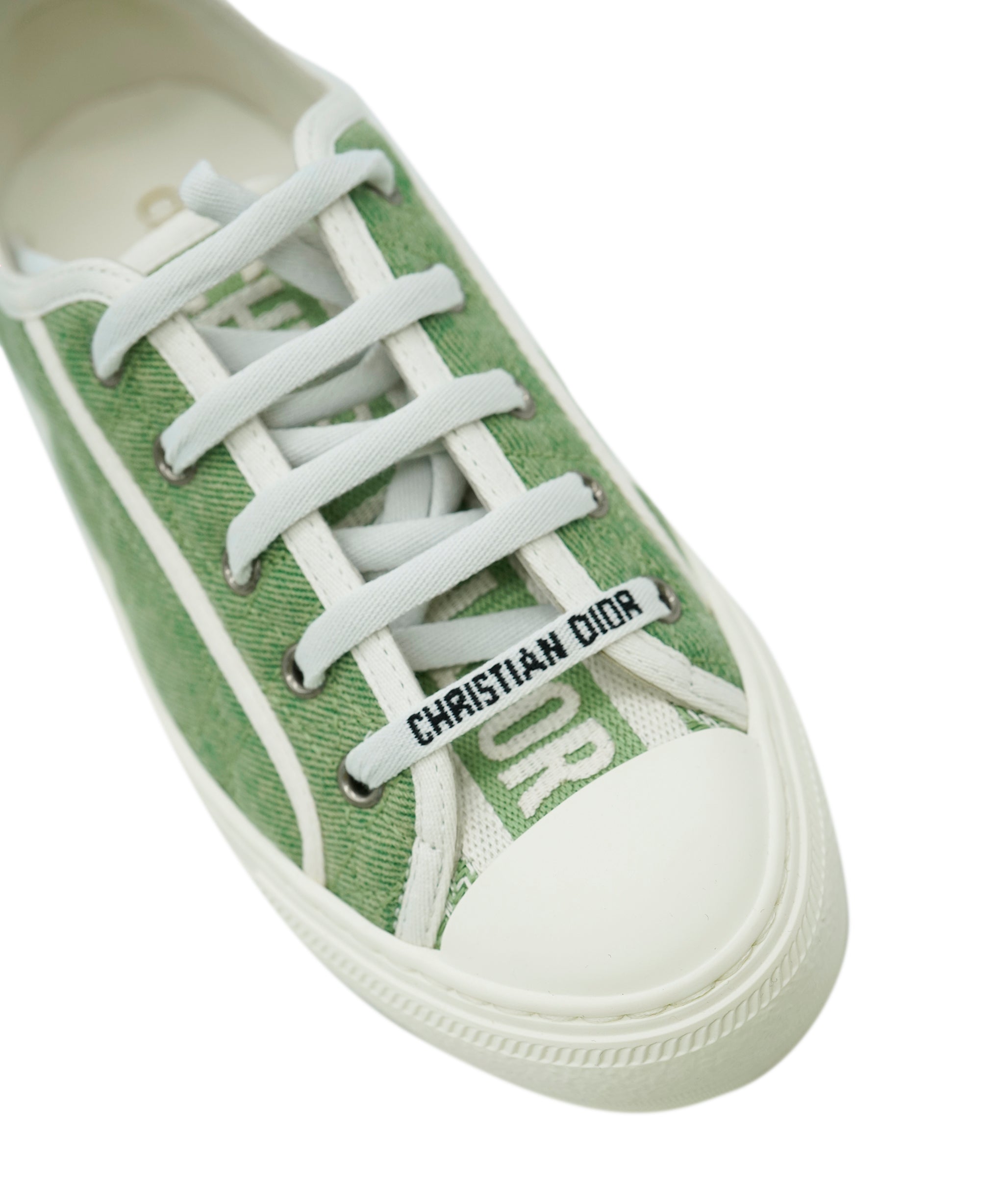 Dior Green canvas trainers 38 AVC2134