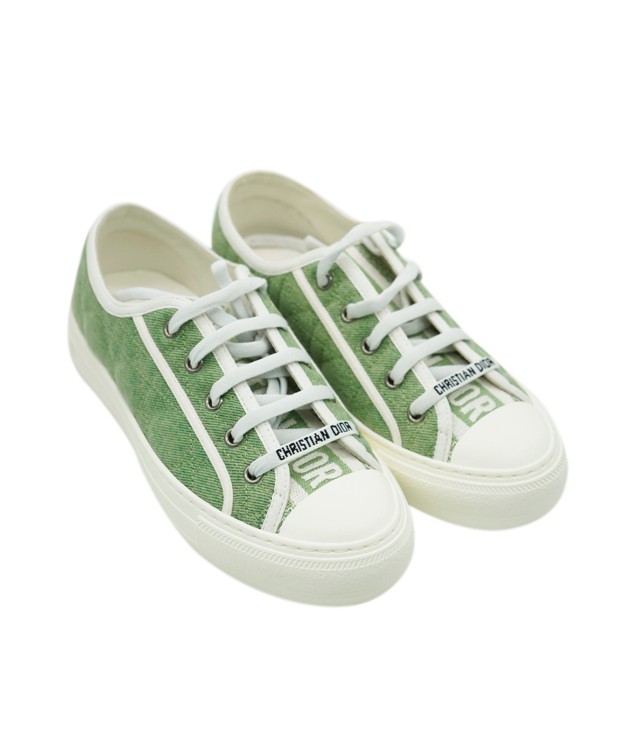 Dior Green canvas trainers 38 AVC2134