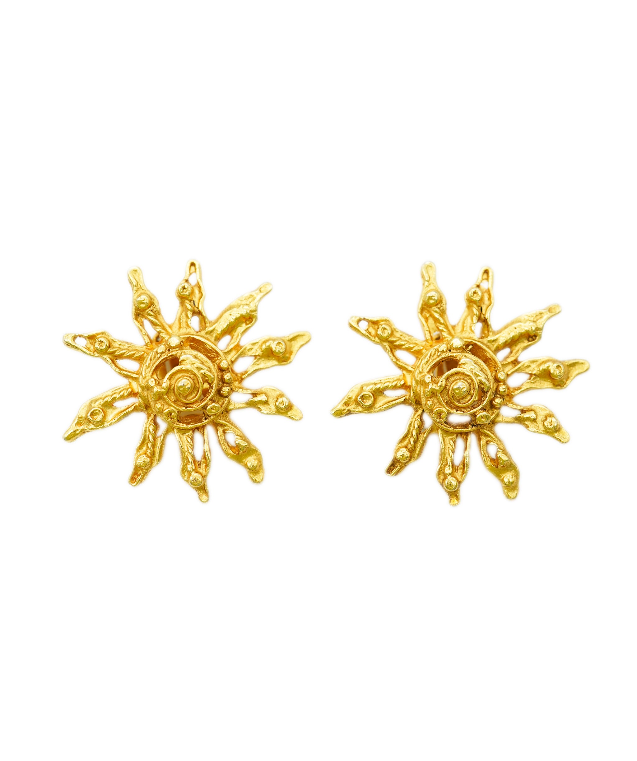 Christian Lacroix gold sun like earrings AGC1768