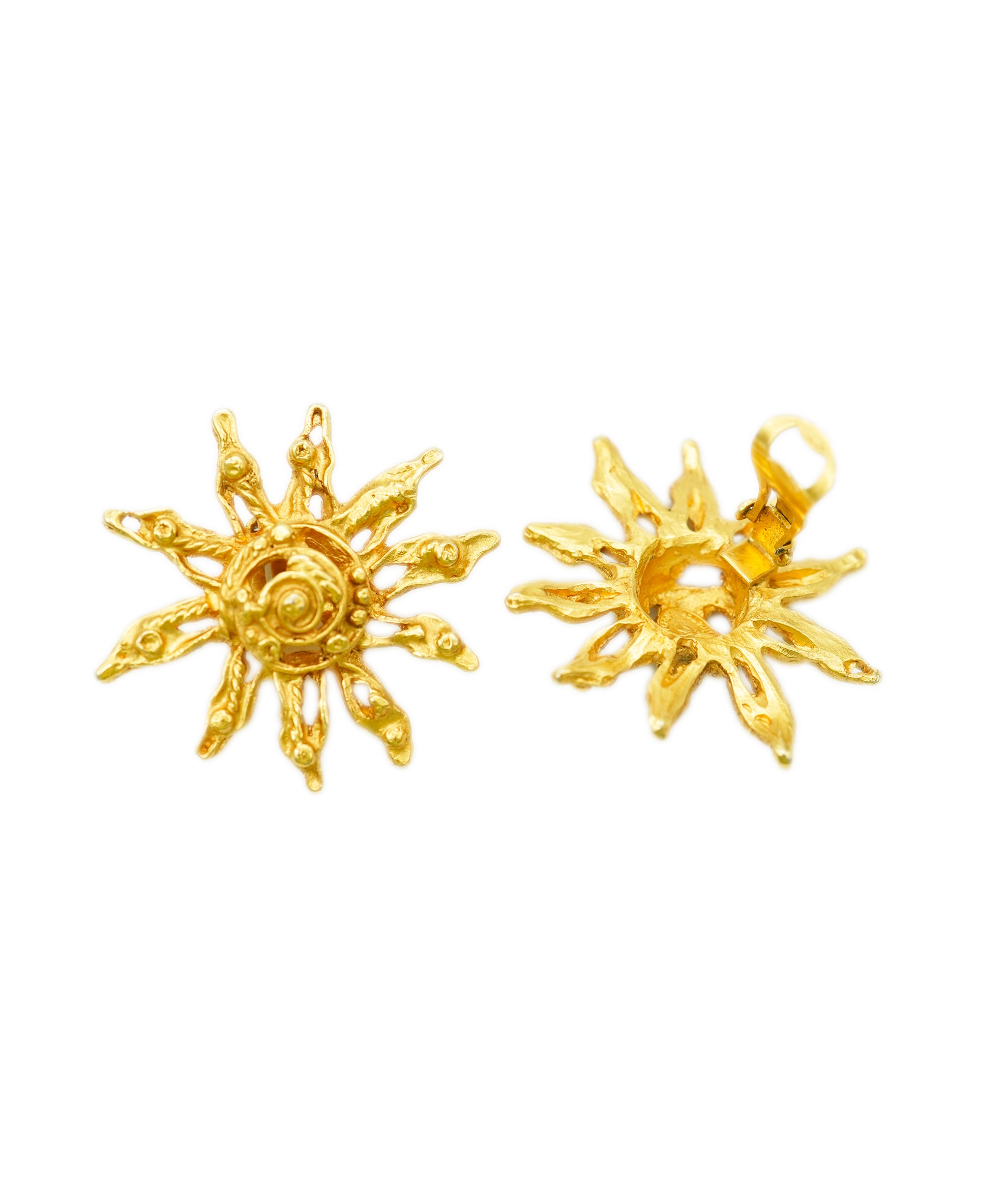 Christian Lacroix gold sun like earrings AGC1768