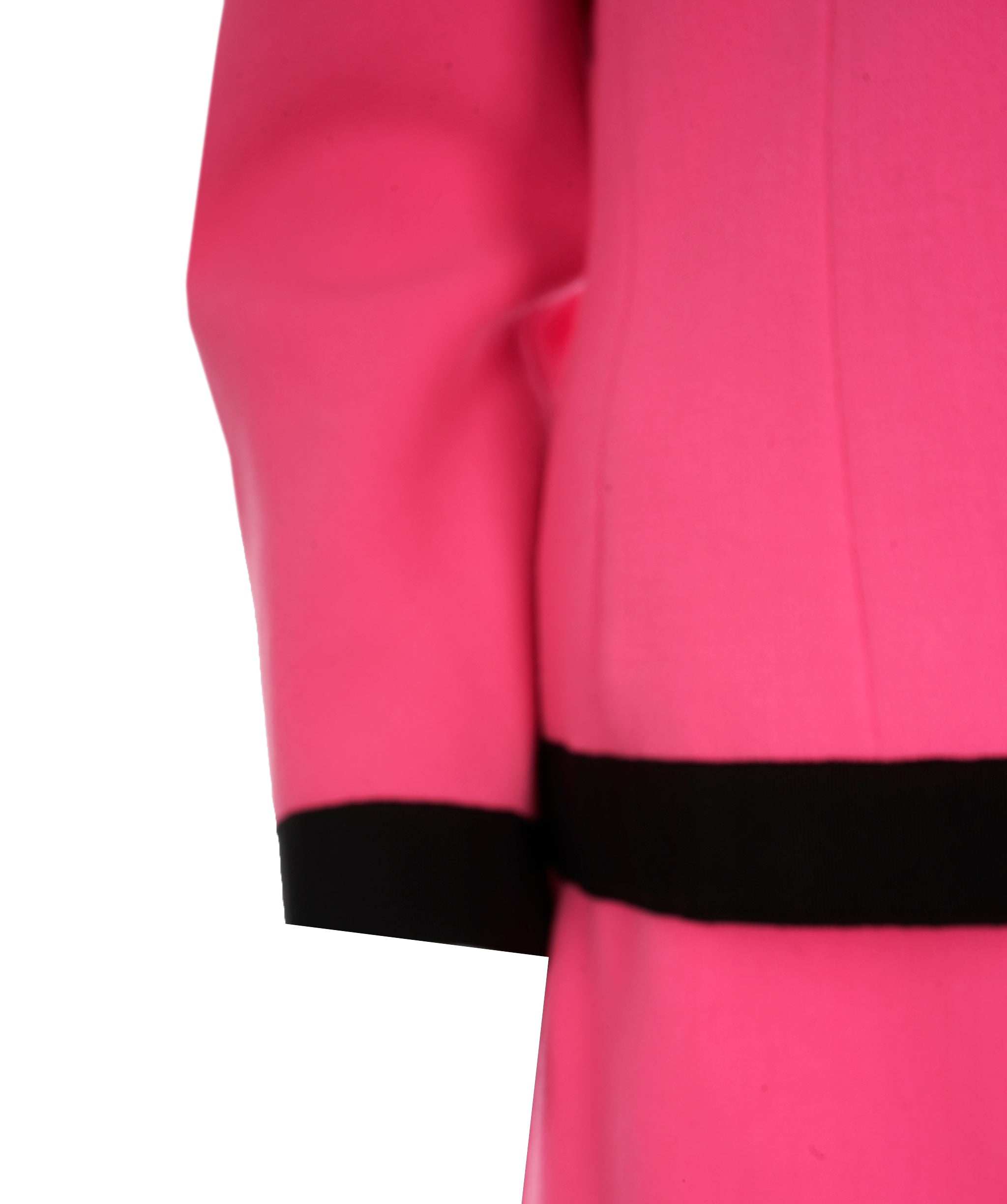 Chanel 1991 collection 25 runway pink, black bow blazer set 44 - AJC0708