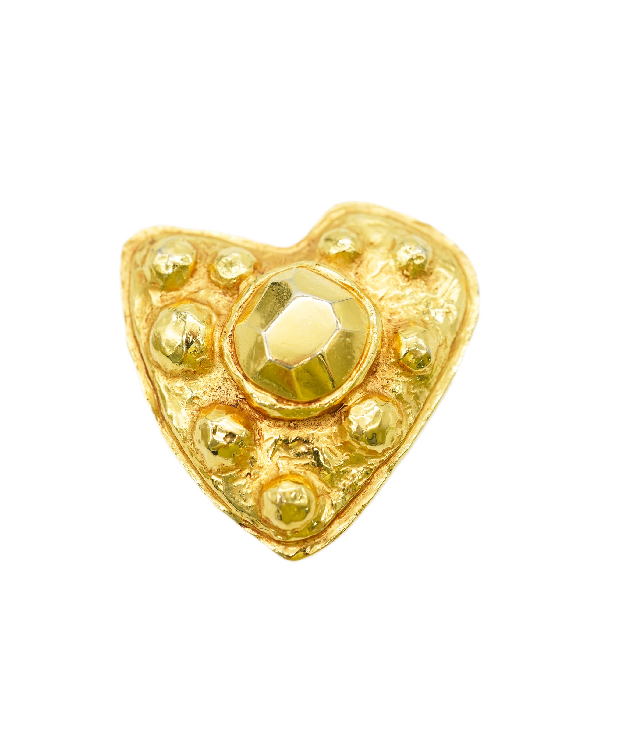 Christian Lacroix Studs gold heart brooch AGC1741