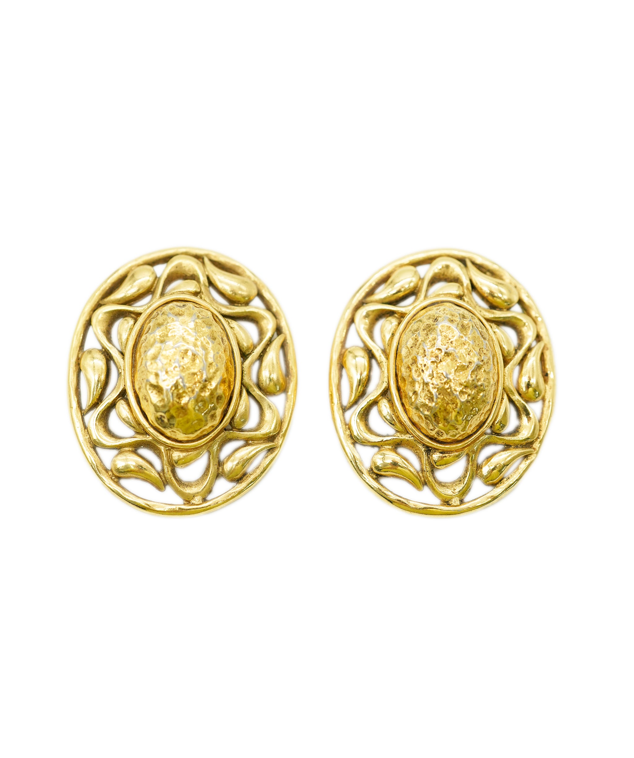 YSL gold oval earrings AGC1758