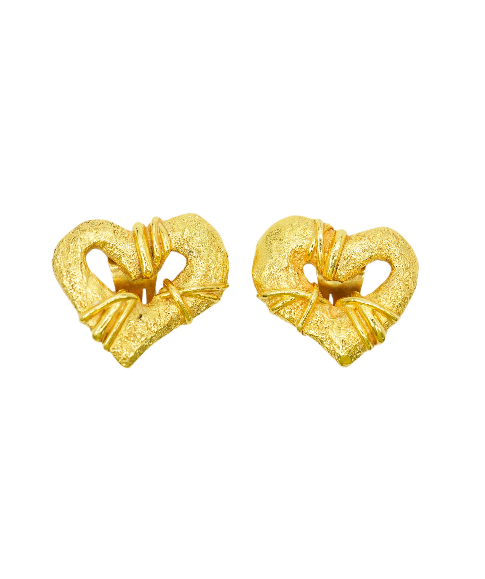 Christian Lacroix gold heart earrings AGC1731