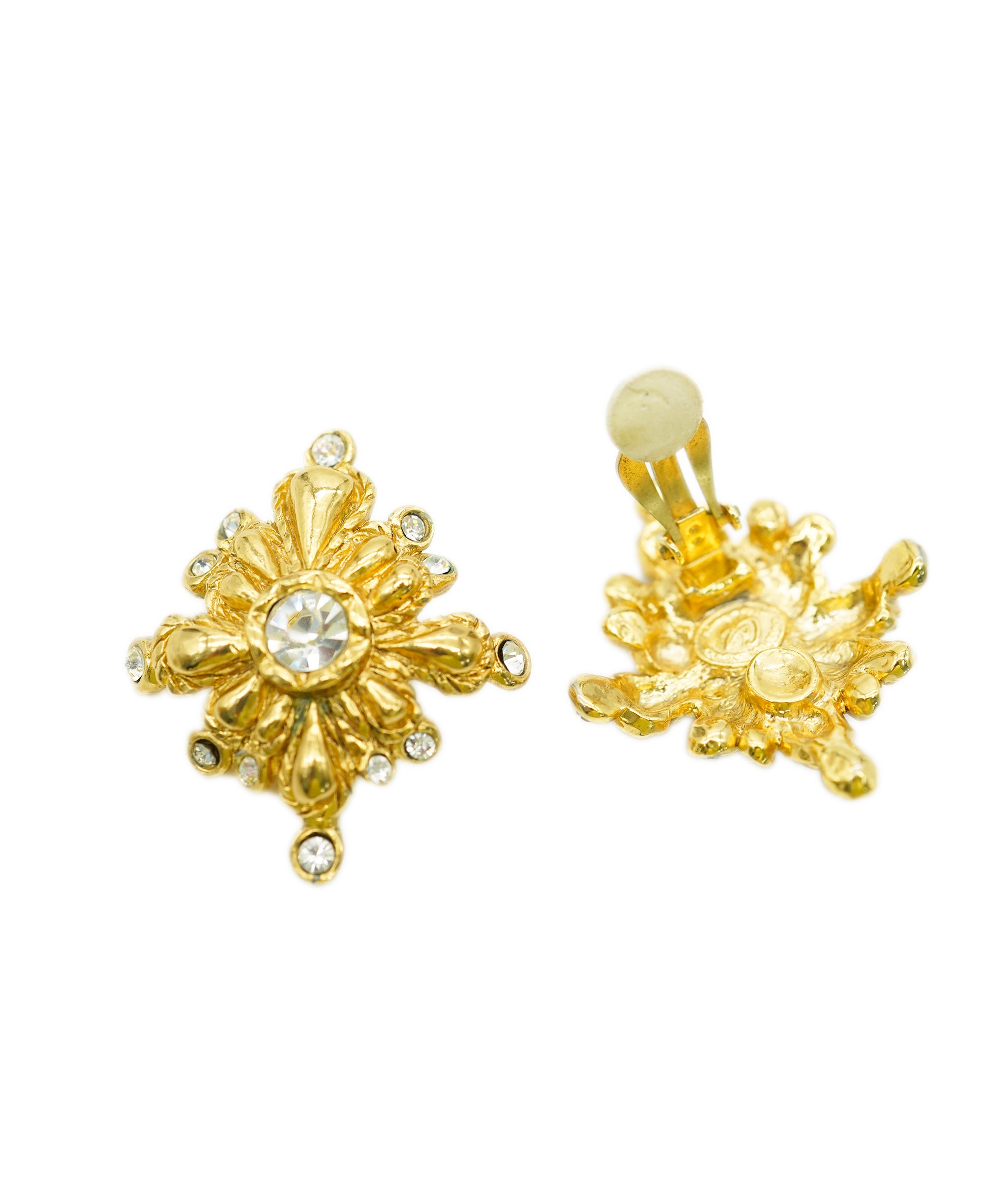 Christian Lacroix Barroc gold and strass earrings AGC1732