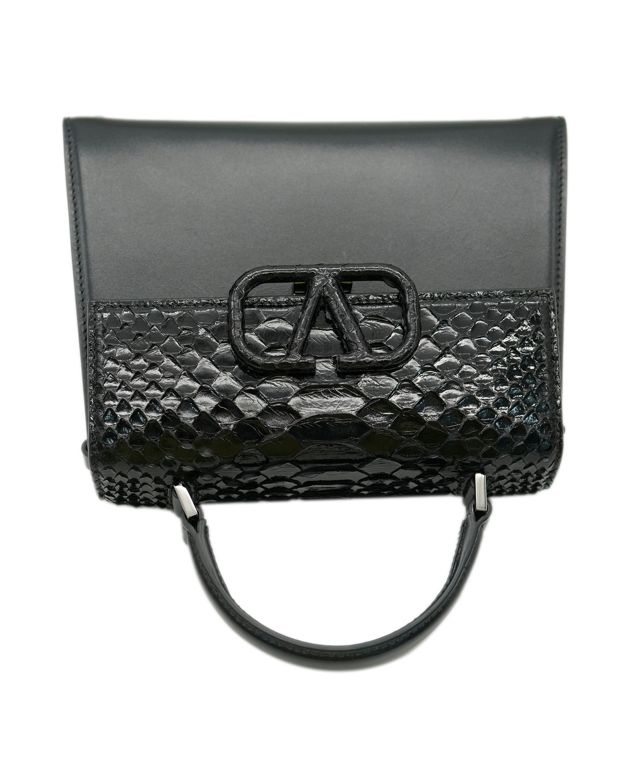 Valentino Black Python Top Handle  ALC1625