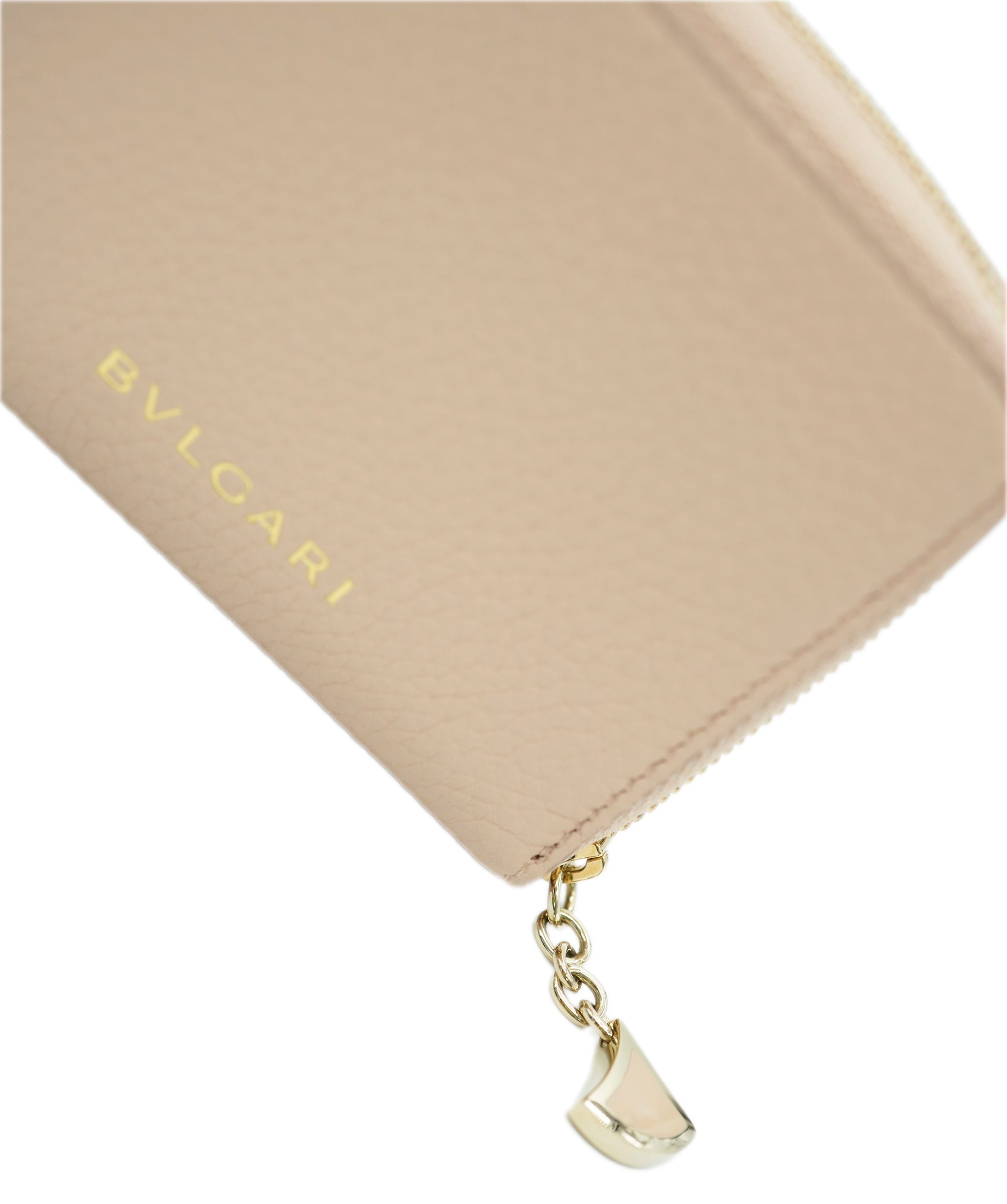 Bvlgari Light Pink Zip Compact Wallet  ALC1627