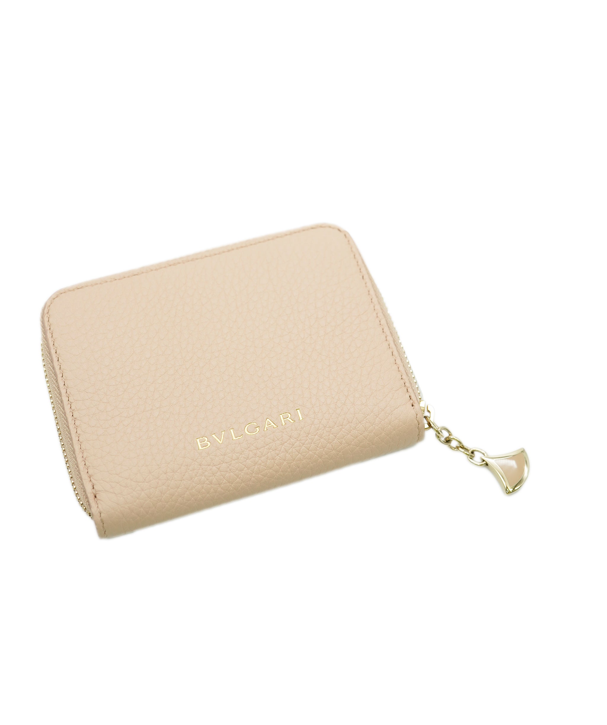 Bvlgari Light Pink Zip Compact Wallet  ALC1627