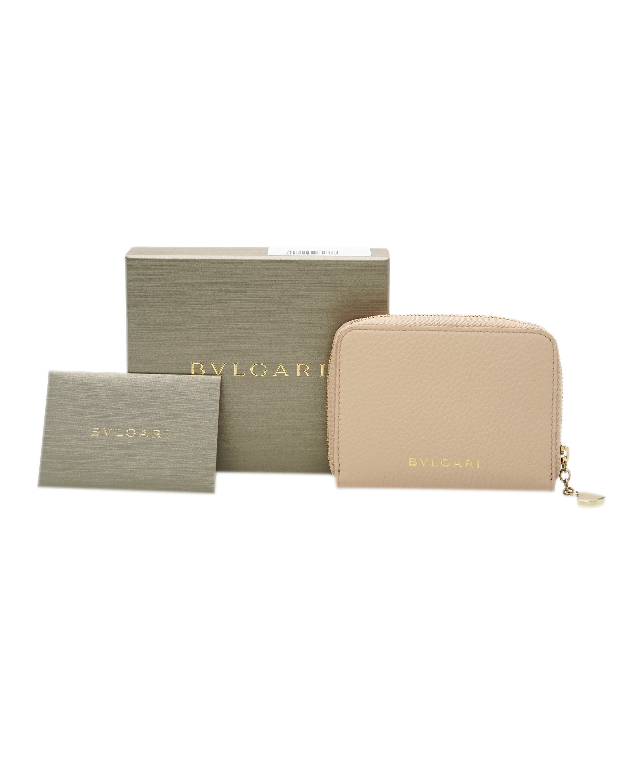 Bvlgari Light Pink Zip Compact Wallet  ALC1627