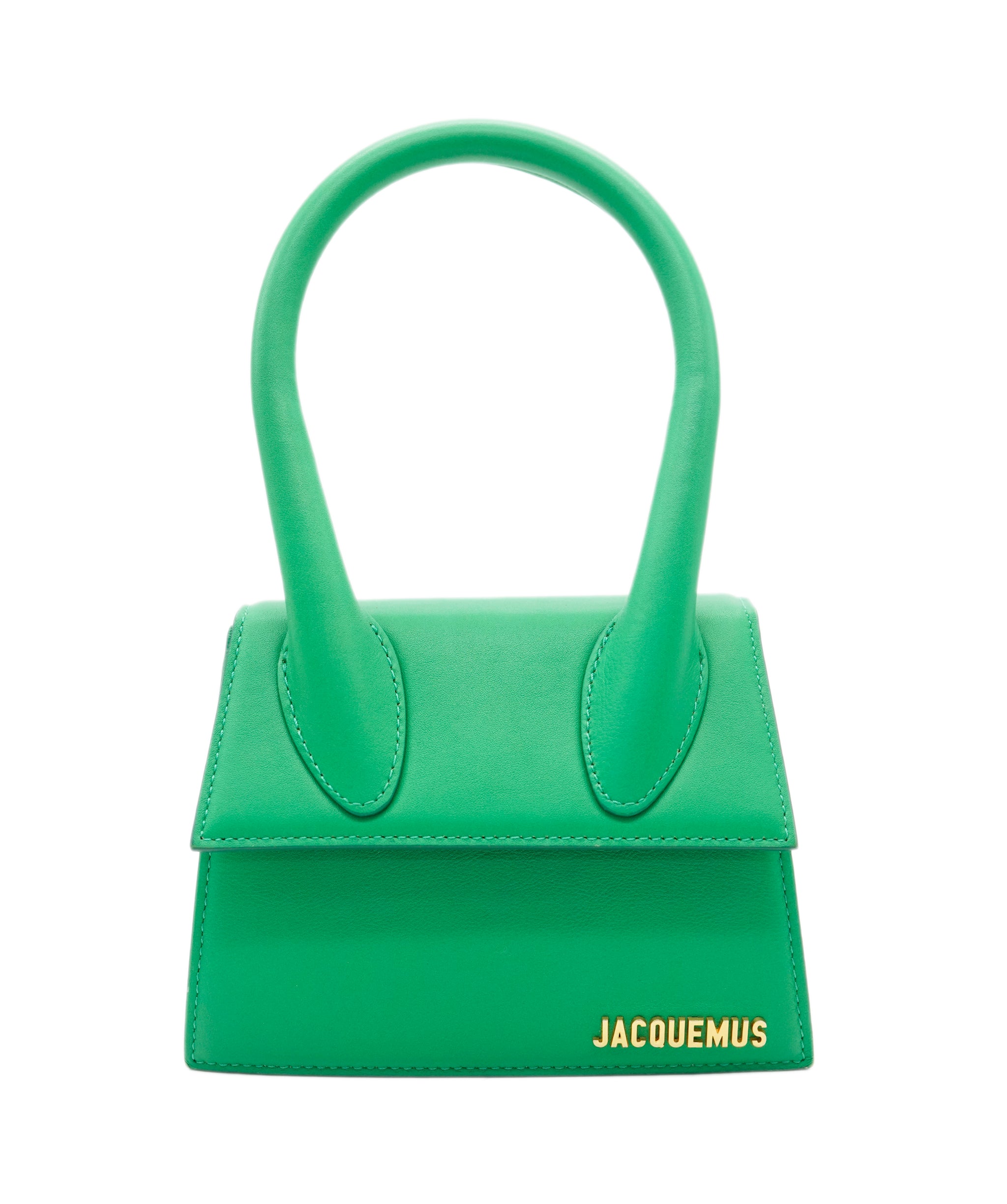 Jacquemus Le Chiquito Medium Green leather top handle bag ALC1863