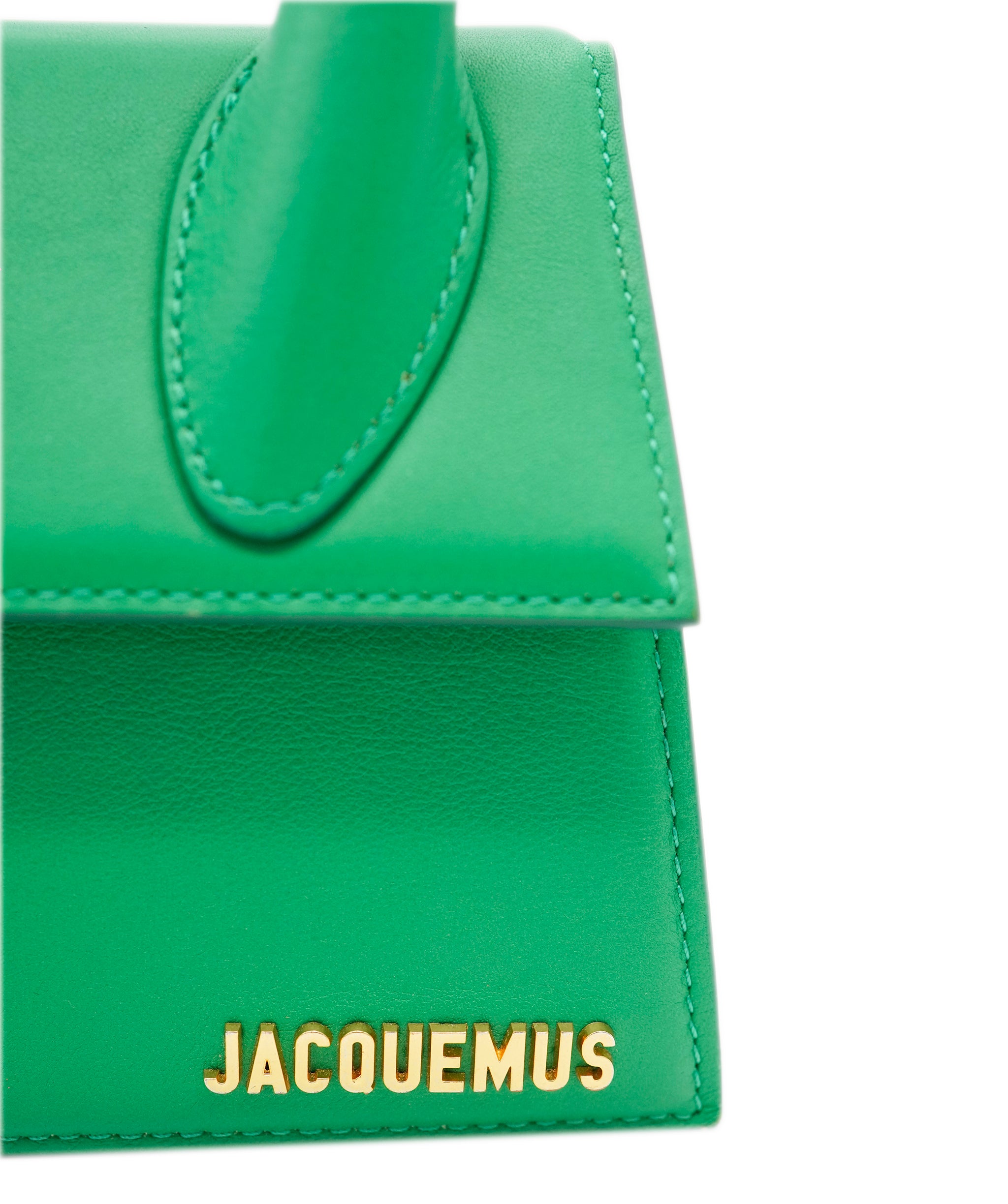 Jacquemus Le Chiquito Medium Green leather top handle bag ALC1863